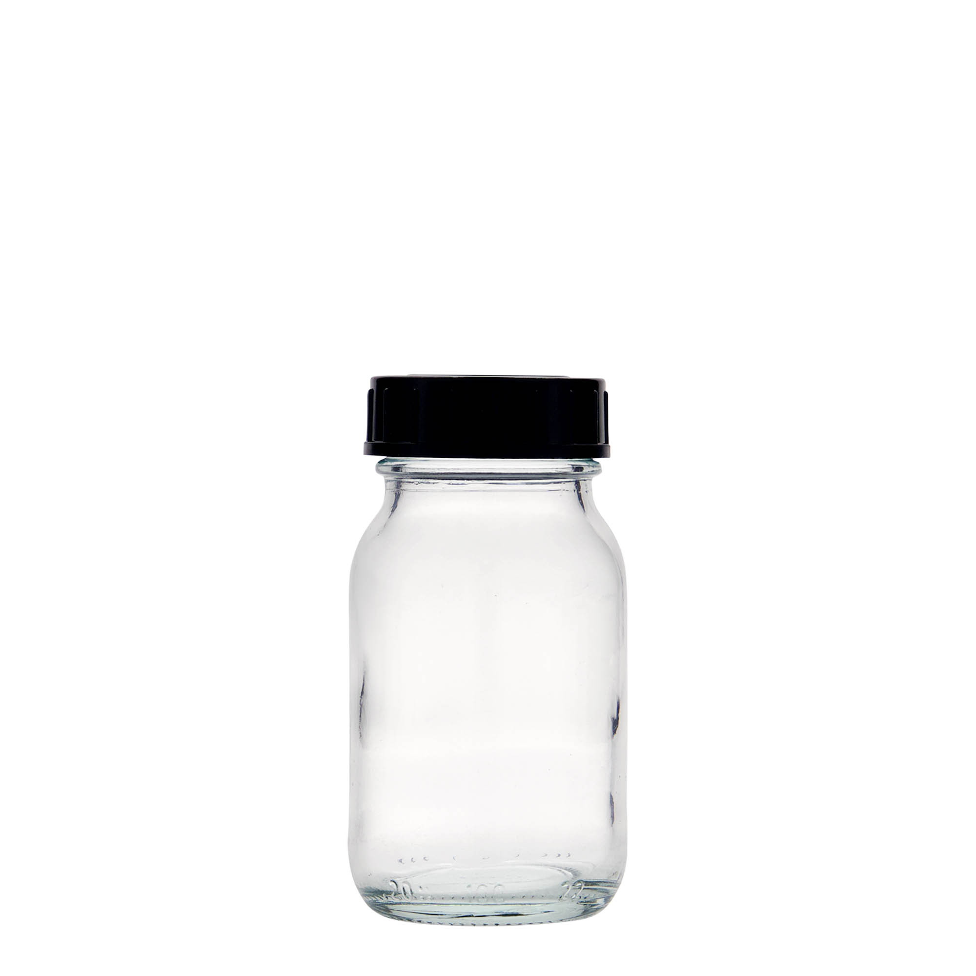 100 ml bredehalsfles, opening: DIN 40 100 ml bredehalsfles, opening: DIN 40