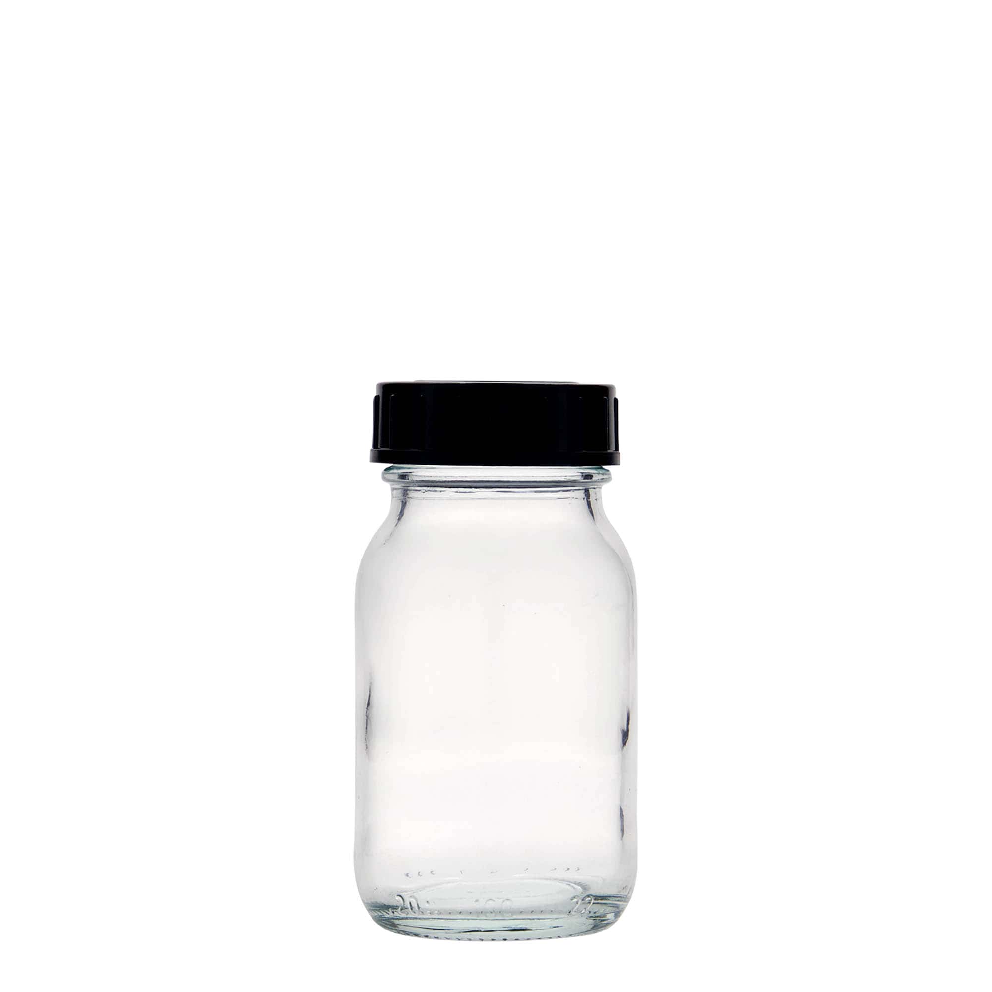100 ml bredehalsfles, opening: DIN 40