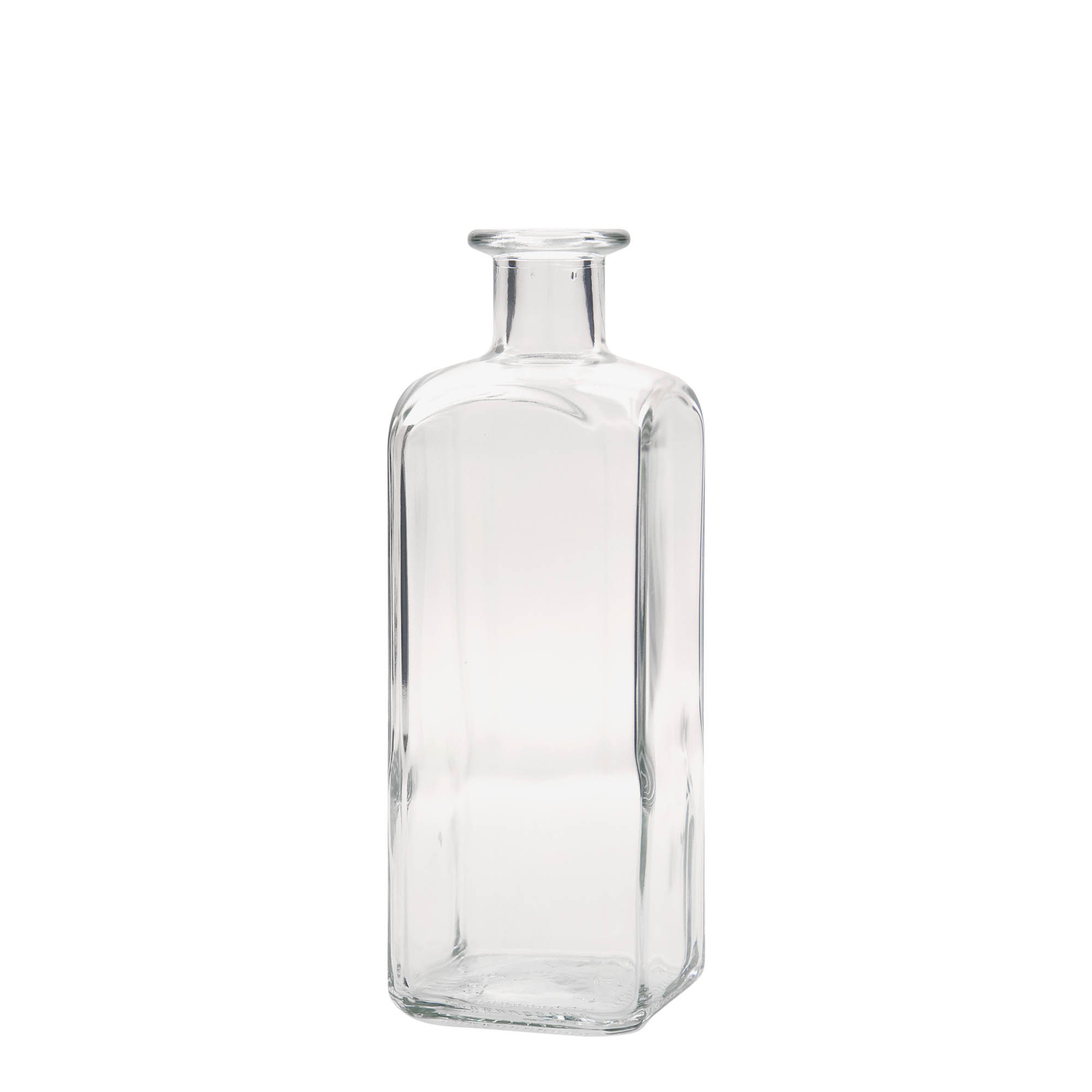 500 ml glazen fles Apotheker Carré, vierkant, opening: kurk