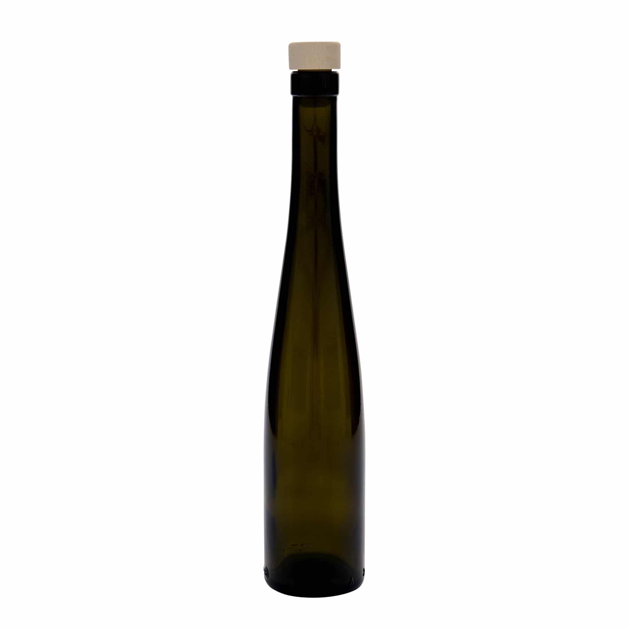 375 ml glazen fles 'Weinschlegel', antiekgroen, opening: kurk