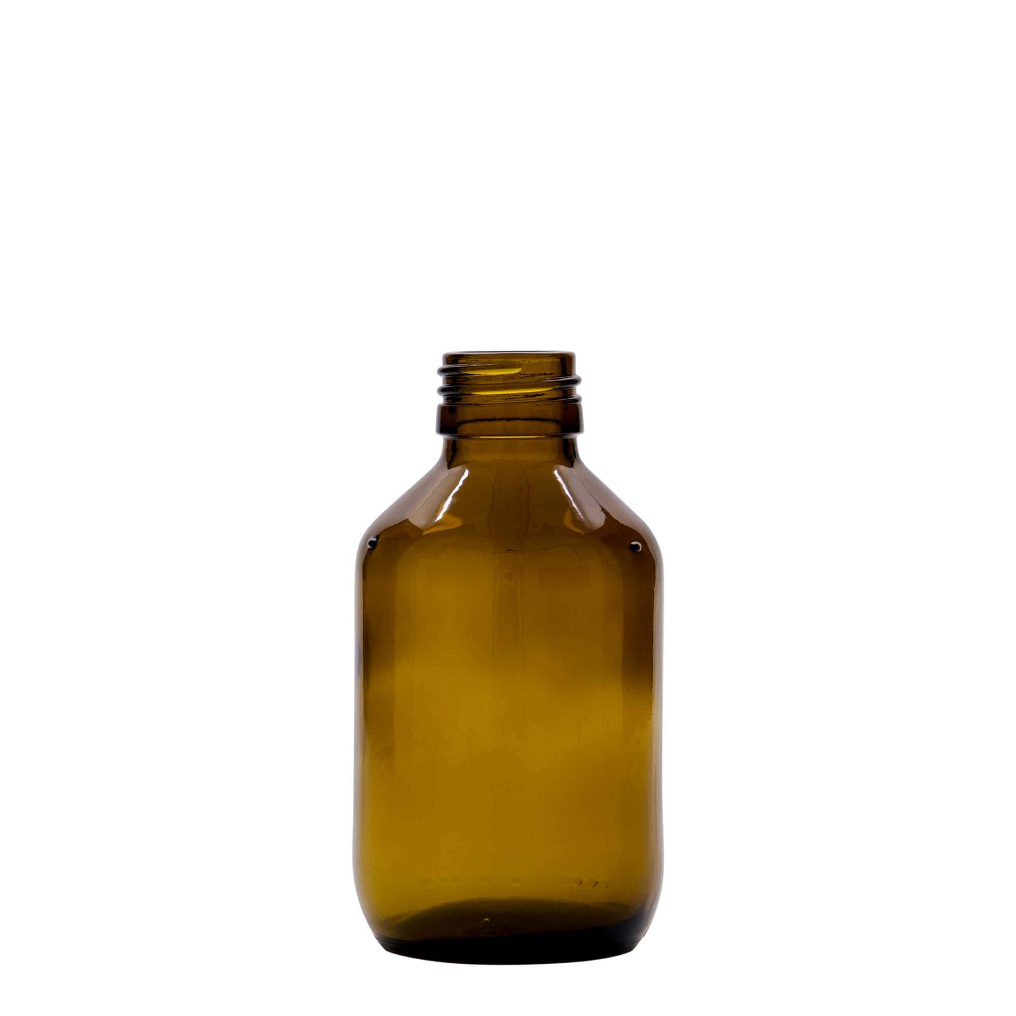 150 ml medische fles, bruin, glas, opening: PP 28