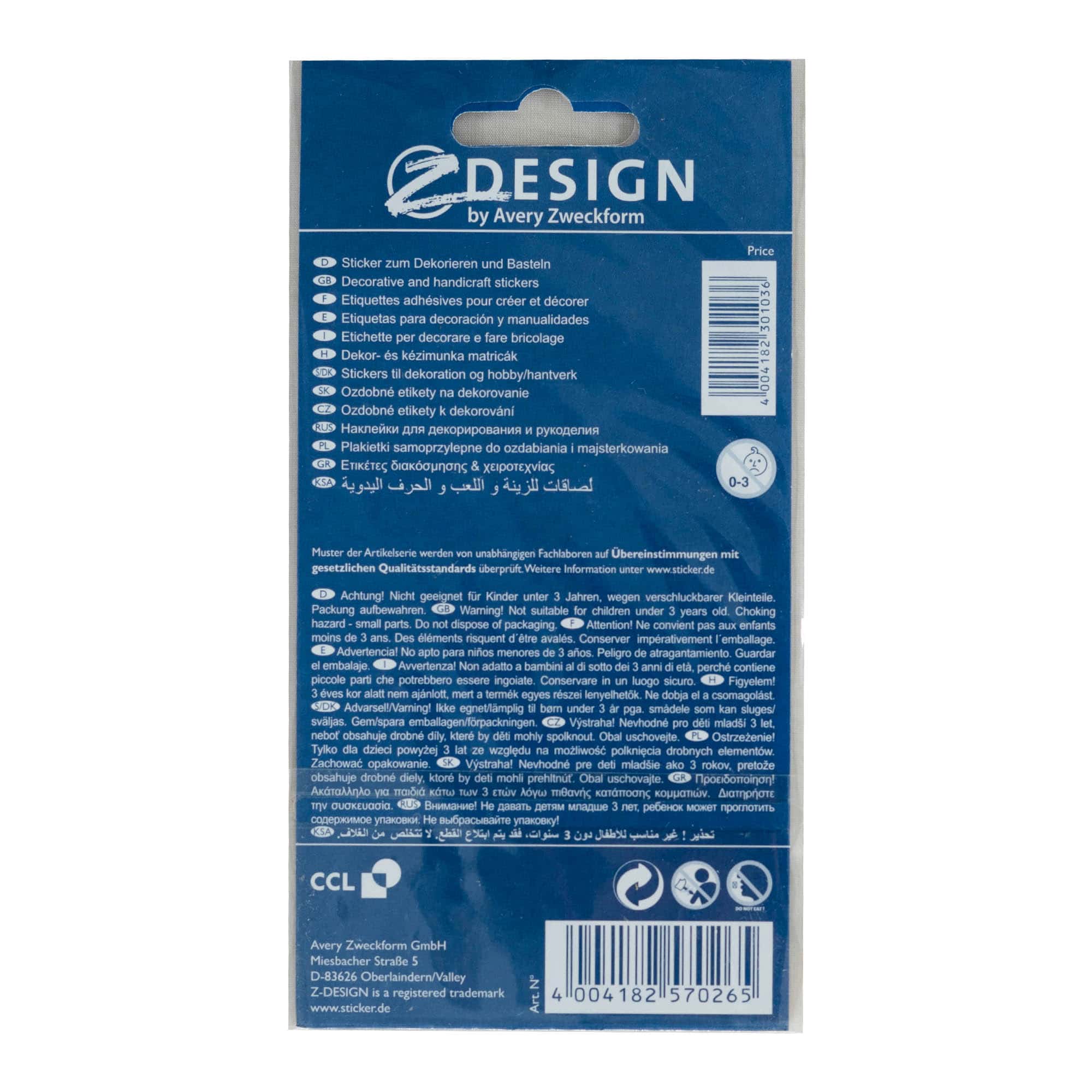 Zweckform Sticker 'Alles Gute', meerkleurig