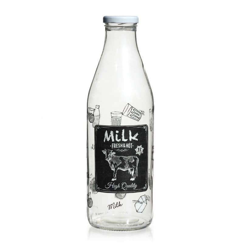 Melkfles 'Lavagna', 1000 ml, monding: twist-off (TO 43)