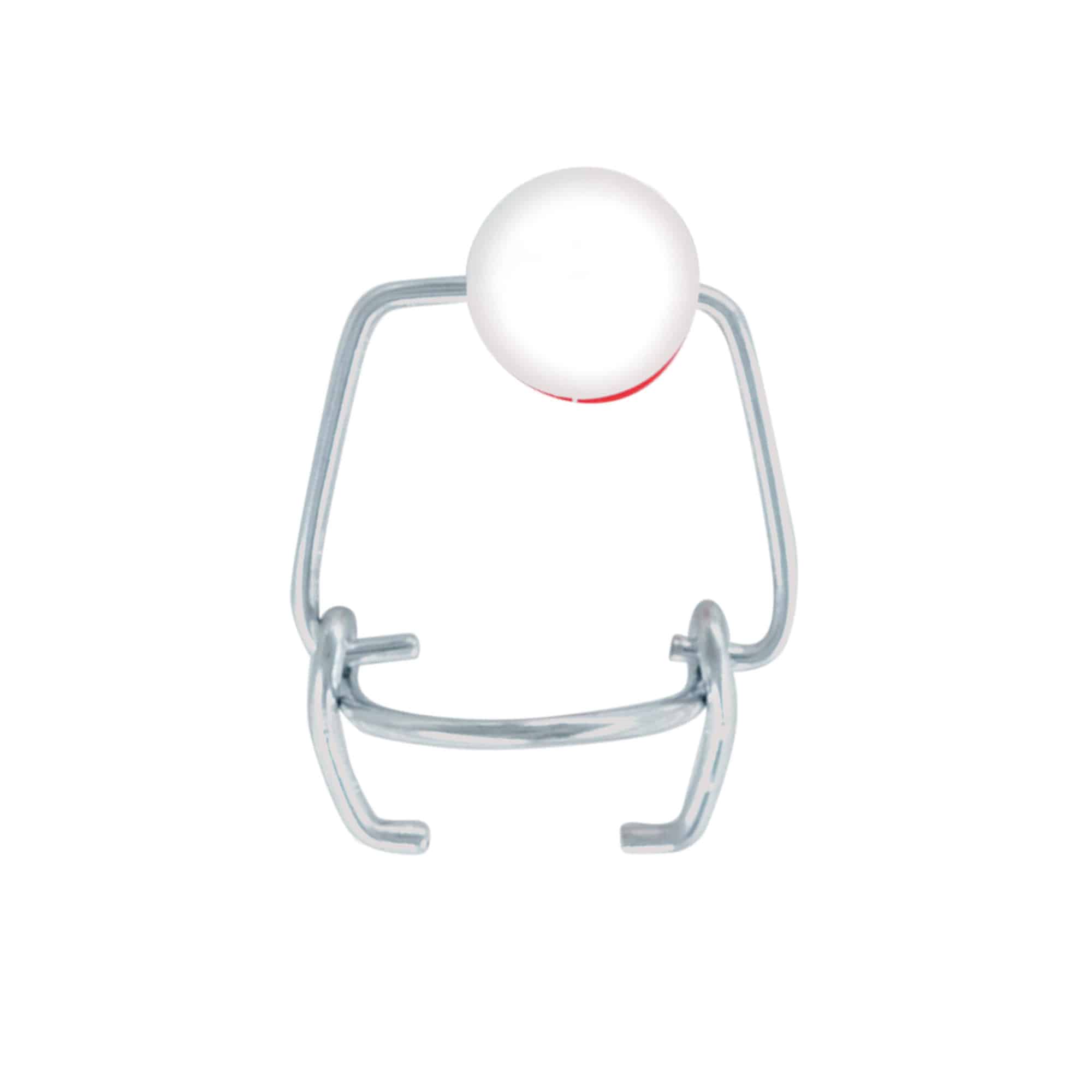 Mini klembevestiging, kunststof, rood-wit