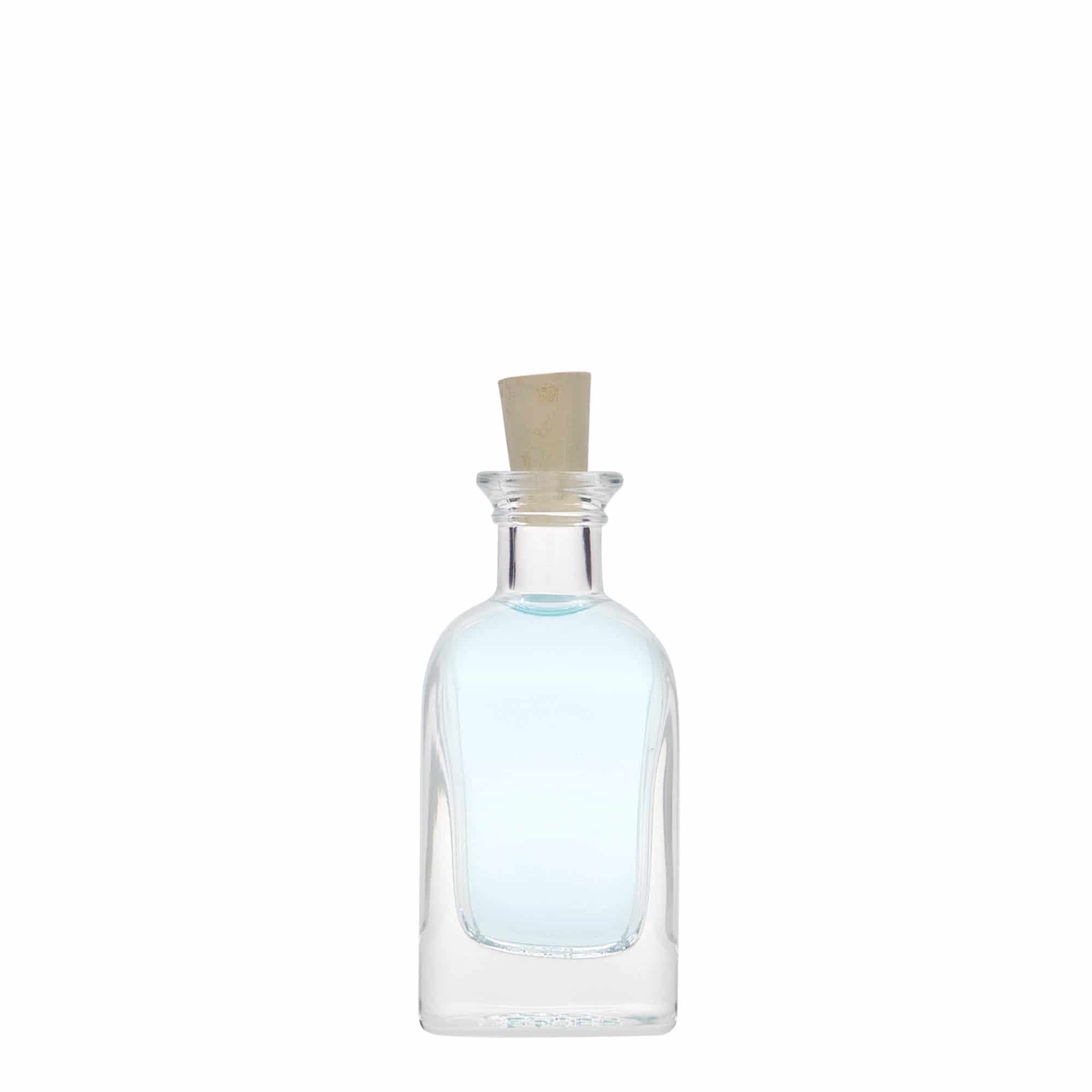 40 ml glazen fles Apotheker Carré, vierkant, opening: kurk