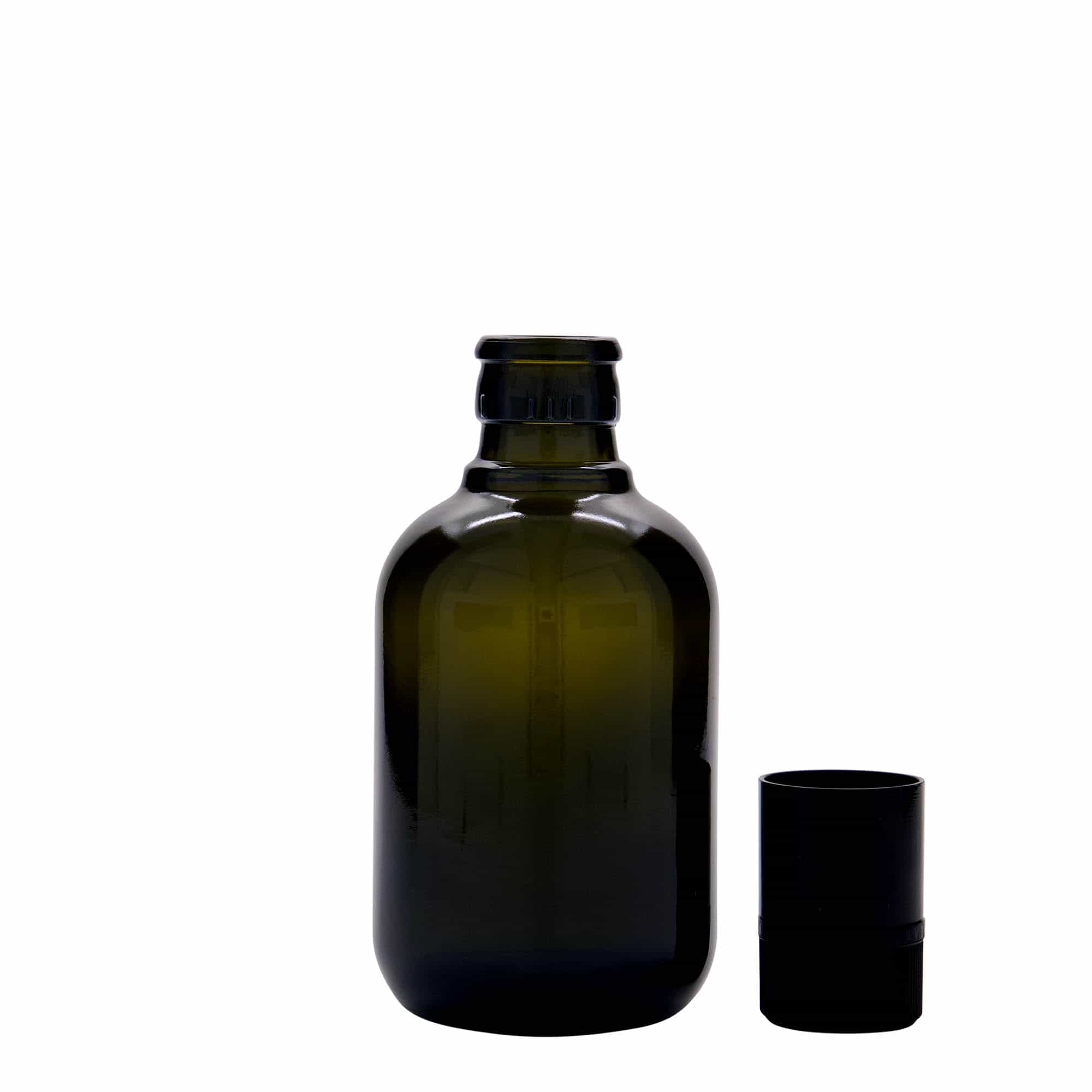 250 ml azijn-/olieflacon 'Biolio', glas, antiekgroen, hals: DOP