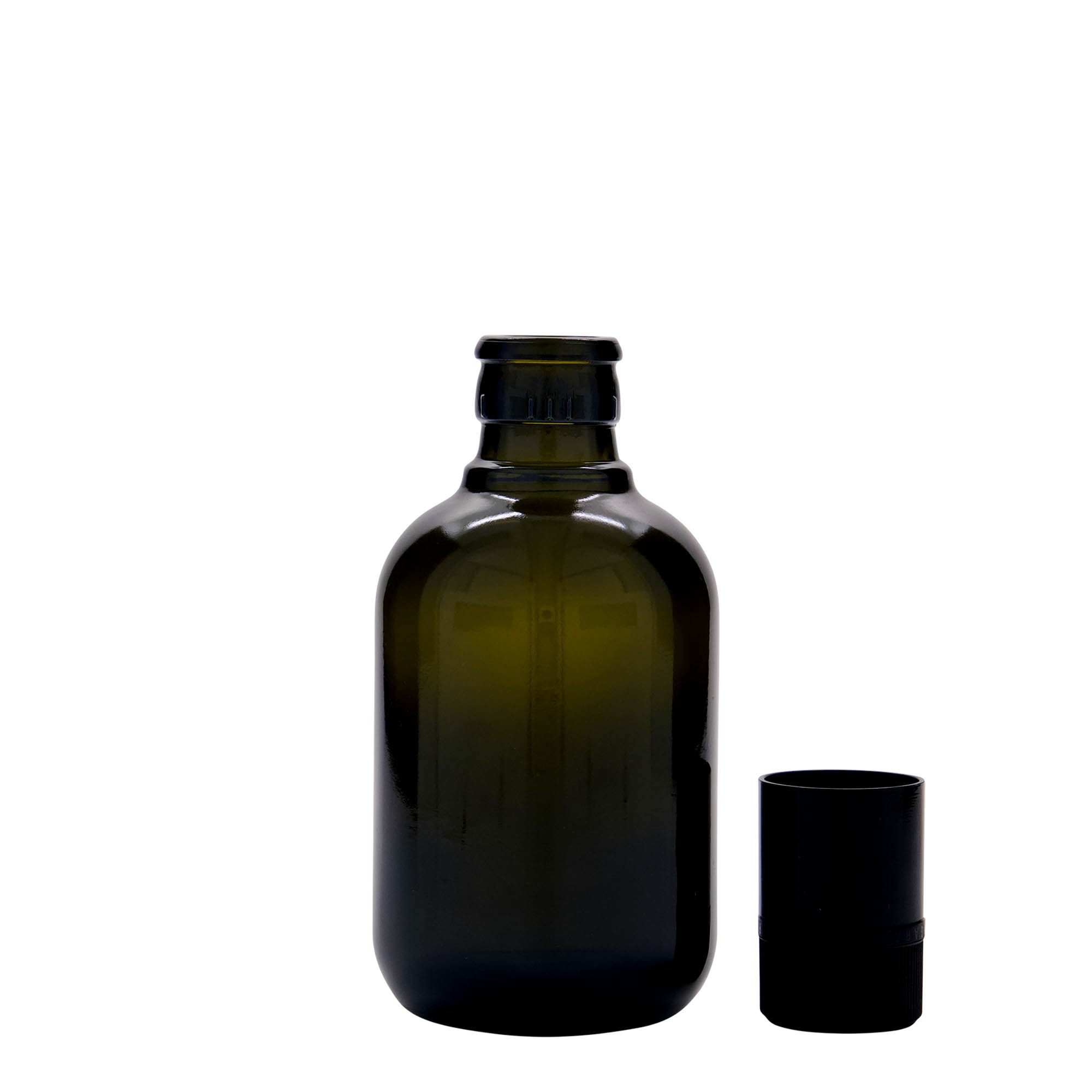 250 ml azijn-/olieflacon 'Biolio', glas, antiekgroen, hals: DOP