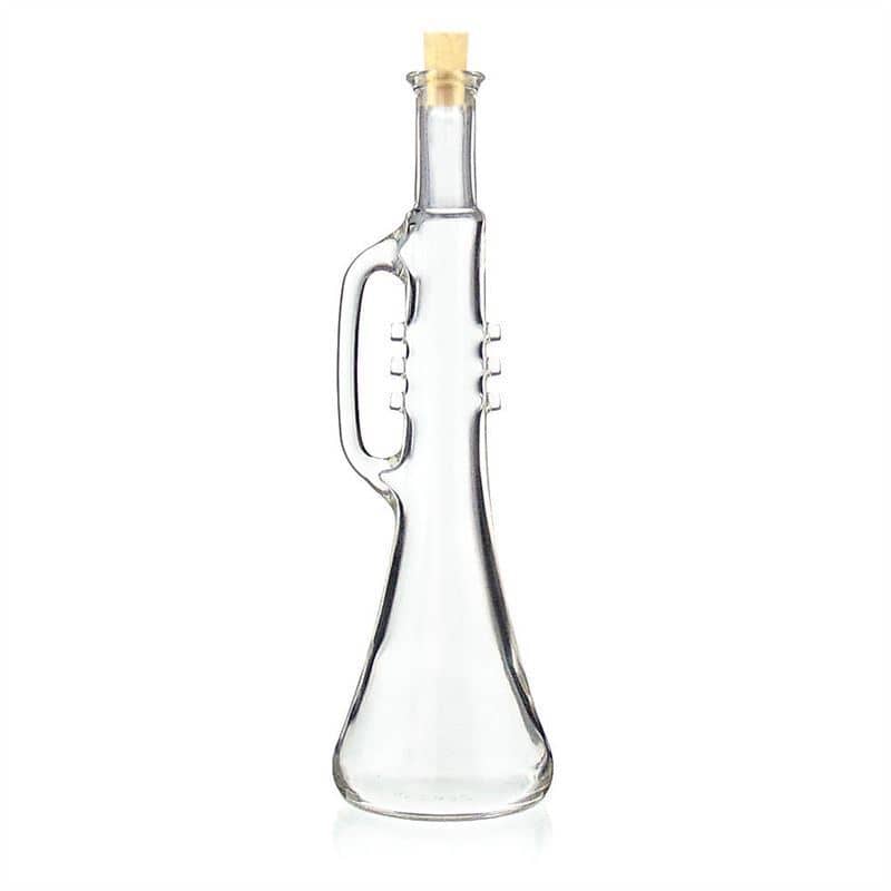 Glazen fles 'Trompet', 500 ml, monding: kurk