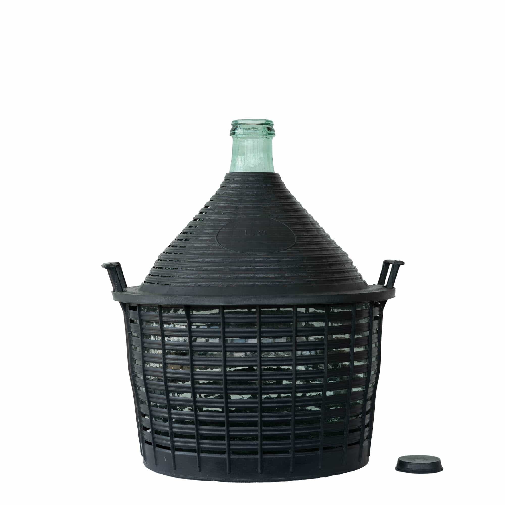 20 l ballonfles met smalle hals, glas, opening: opzetdeksel