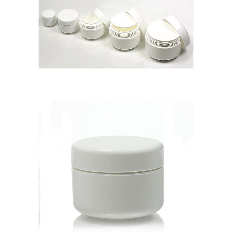 Plastic pot 'Bianca', 30 ml, PP, wit, monding: schroefsluiting