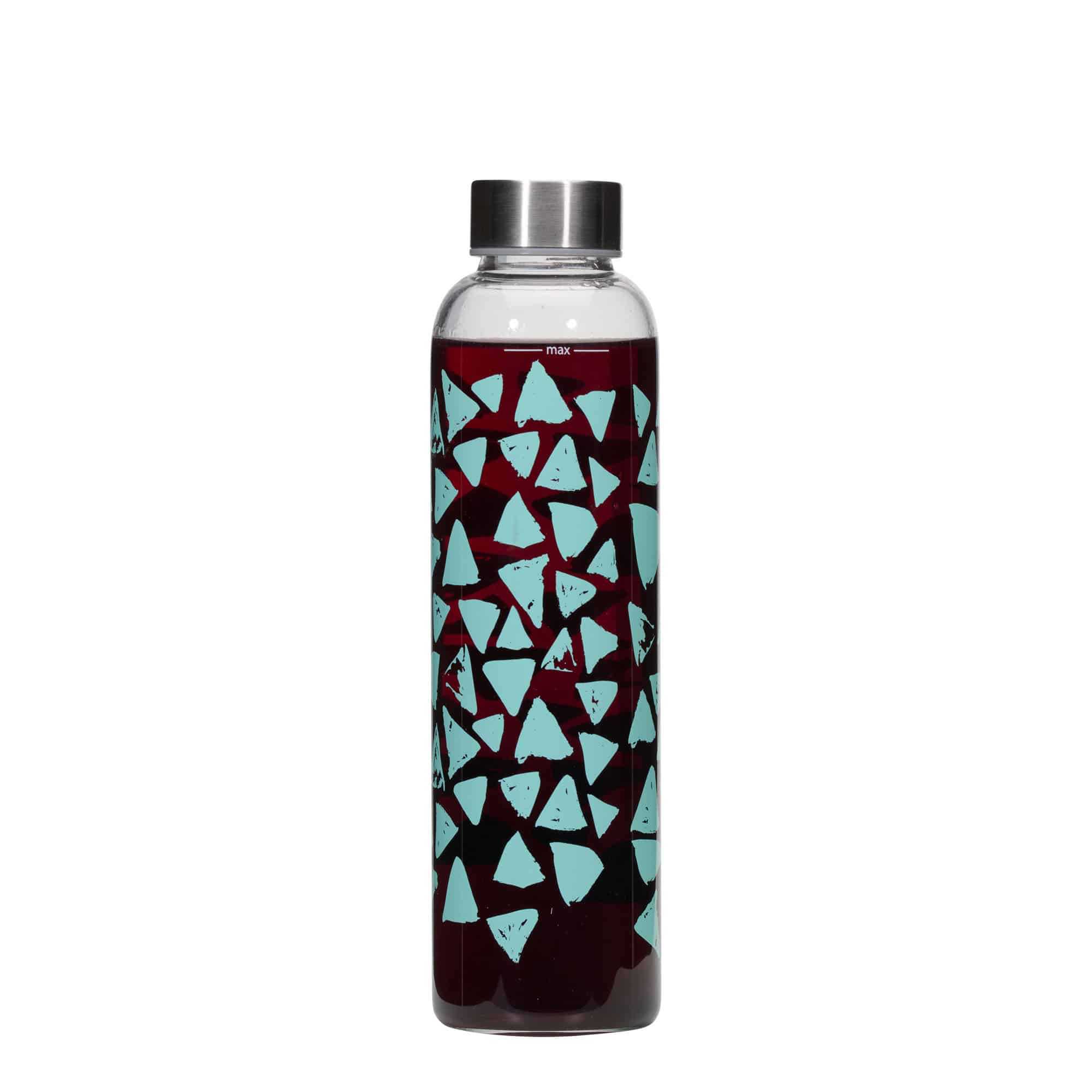 500 ml drinkfles 'Perseus - Turquoise driehoeken', opening: schroefdop