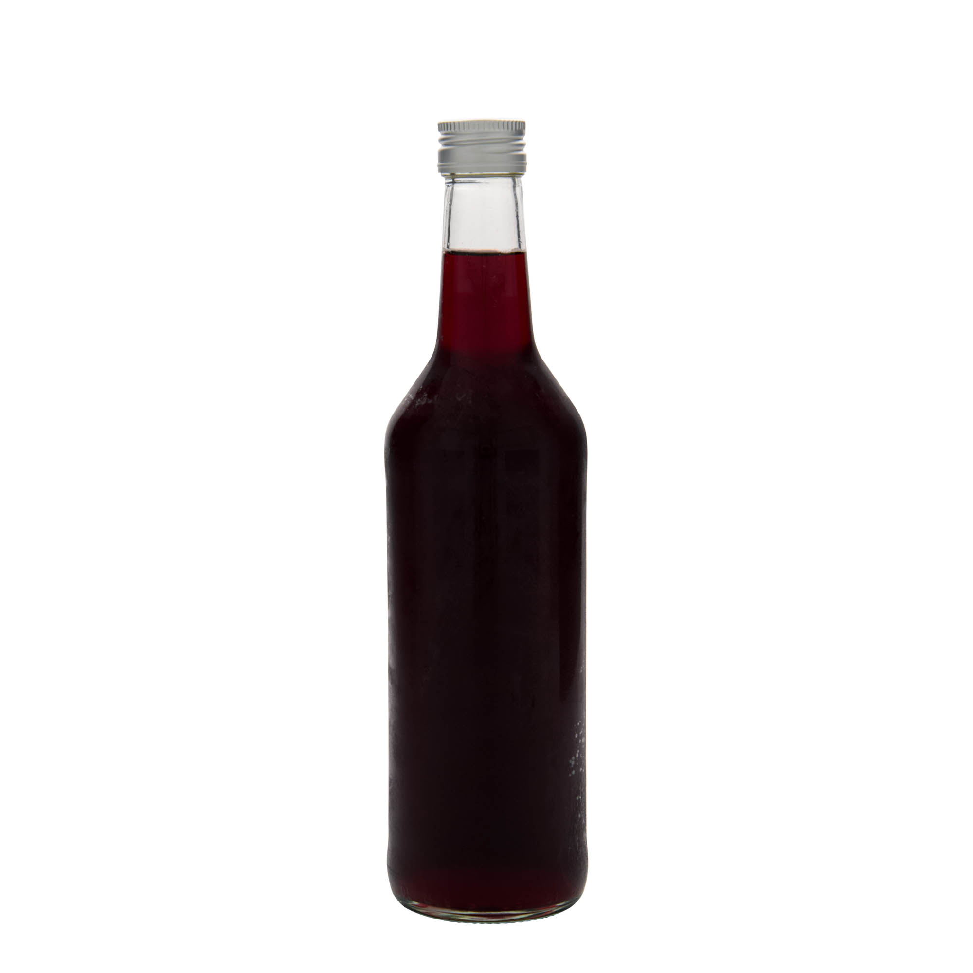 500 ml glazen fles met rechte hals, opening: PP 28 500 ml glazen fles met rechte hals, opening: PP 28
