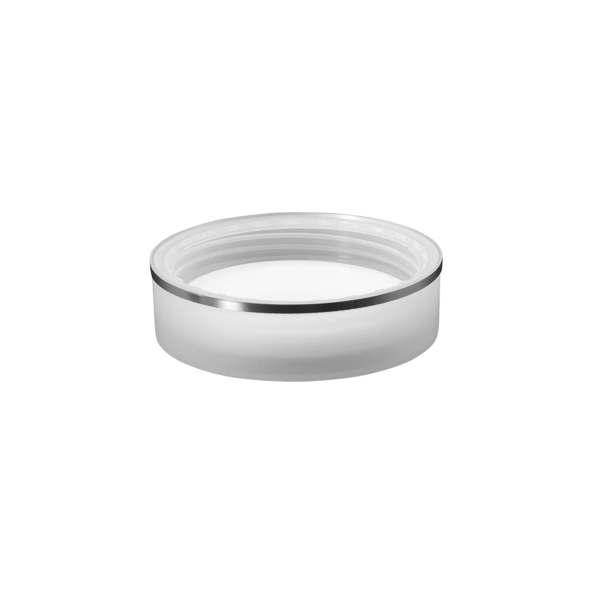 Schroefdop 'Clear/Platin Edition', PP-kunststof, wit, voor opening: 70/2P