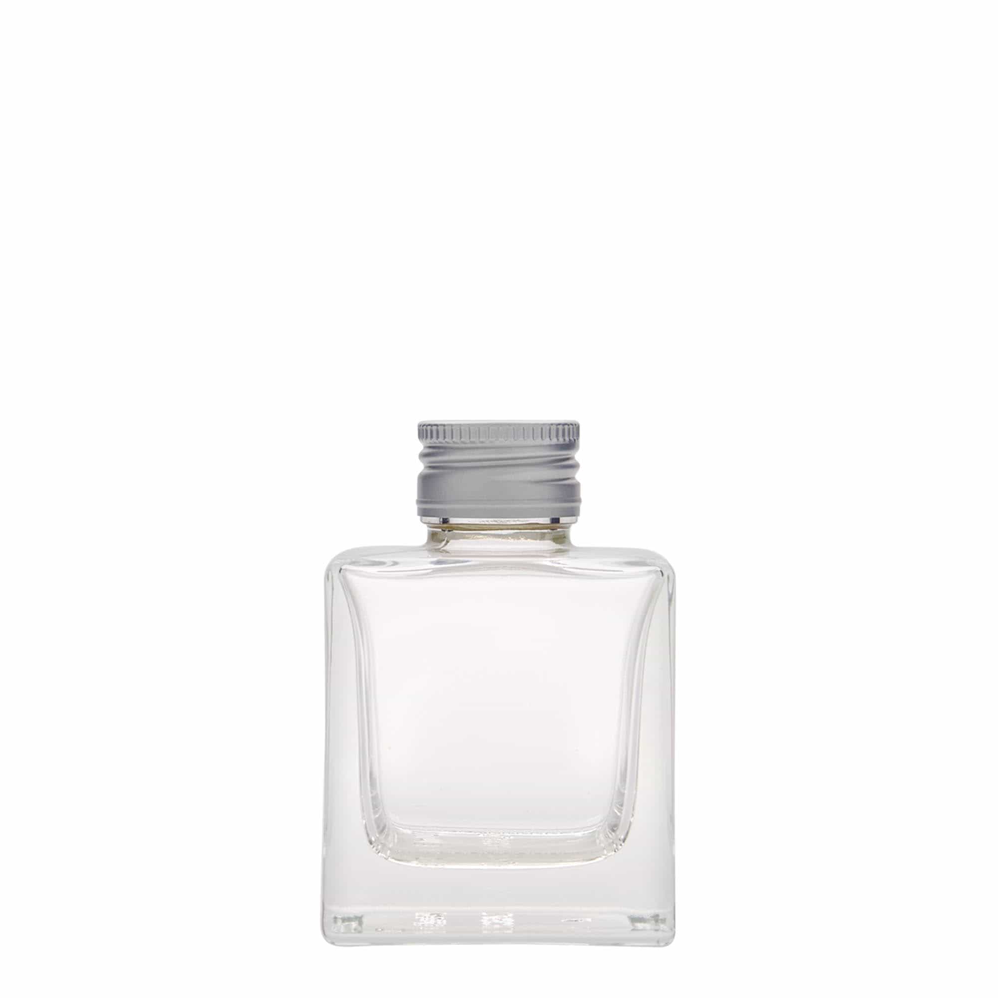 100 ml glazen fles 'Cube', vierkant, hals: PP 28