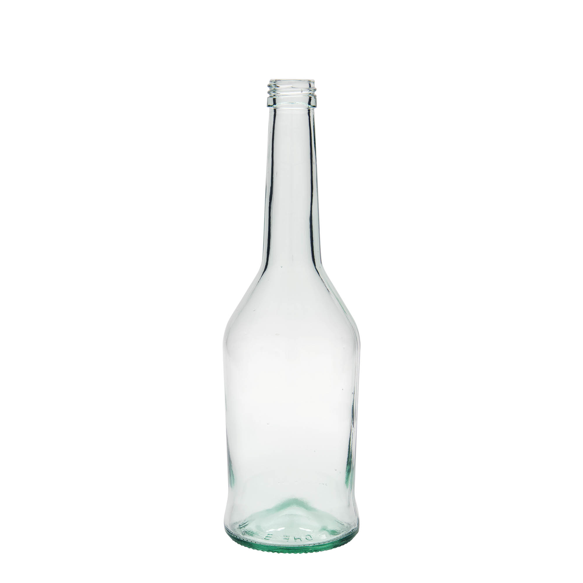 500 ml glazen fles sterke drank, mondstuk: PP 28