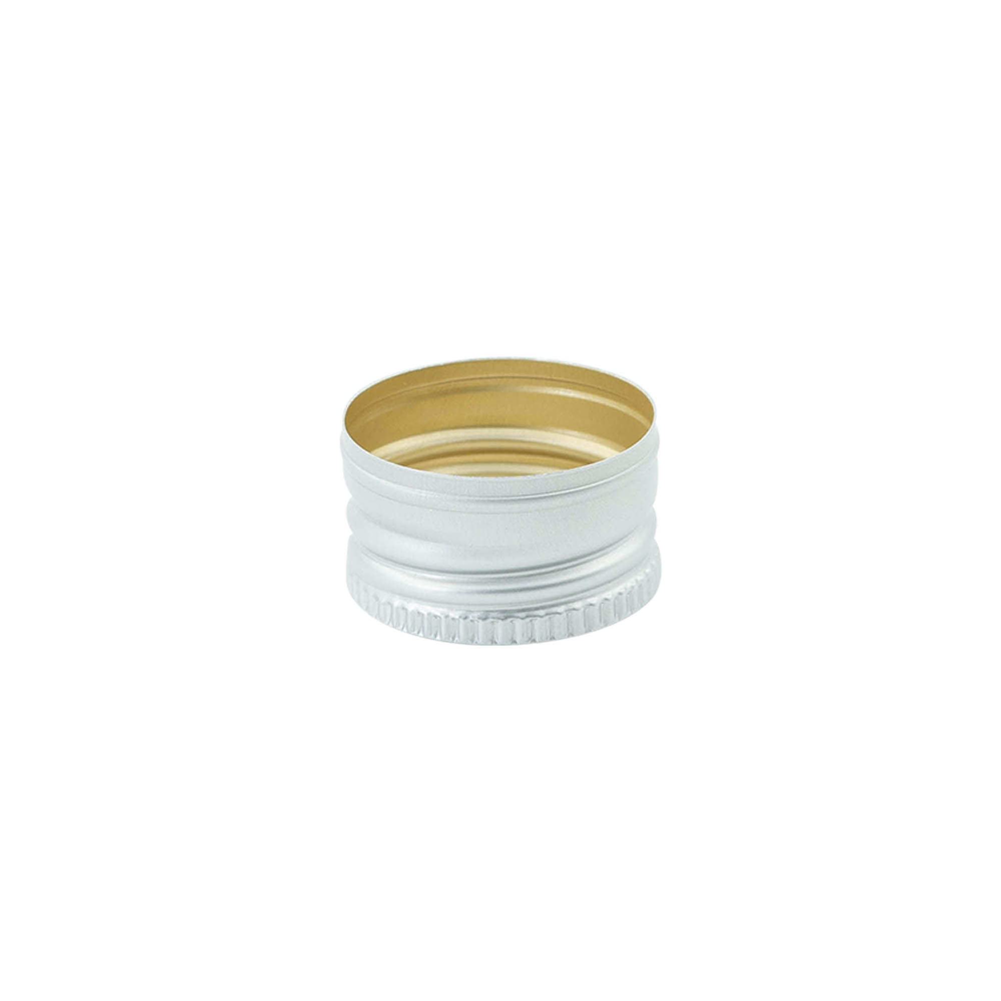 Schroefdop #, metaal, zilver, voor mondstuk: PP 28 Schroefdop #, metaal, zilver, voor mondstuk: PP 28
