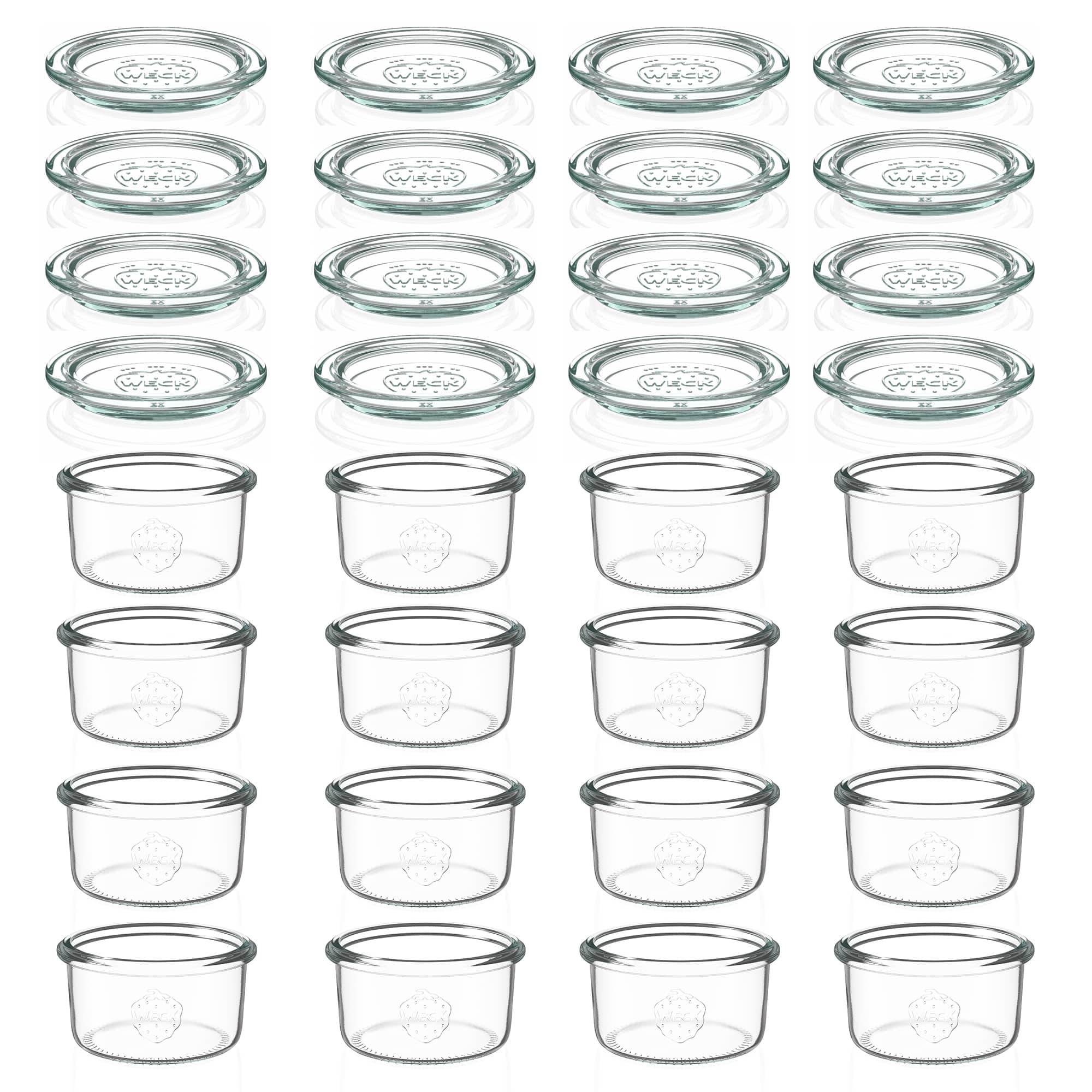 12x 165 ml WECK-stortglas met glazen deksel RR 80