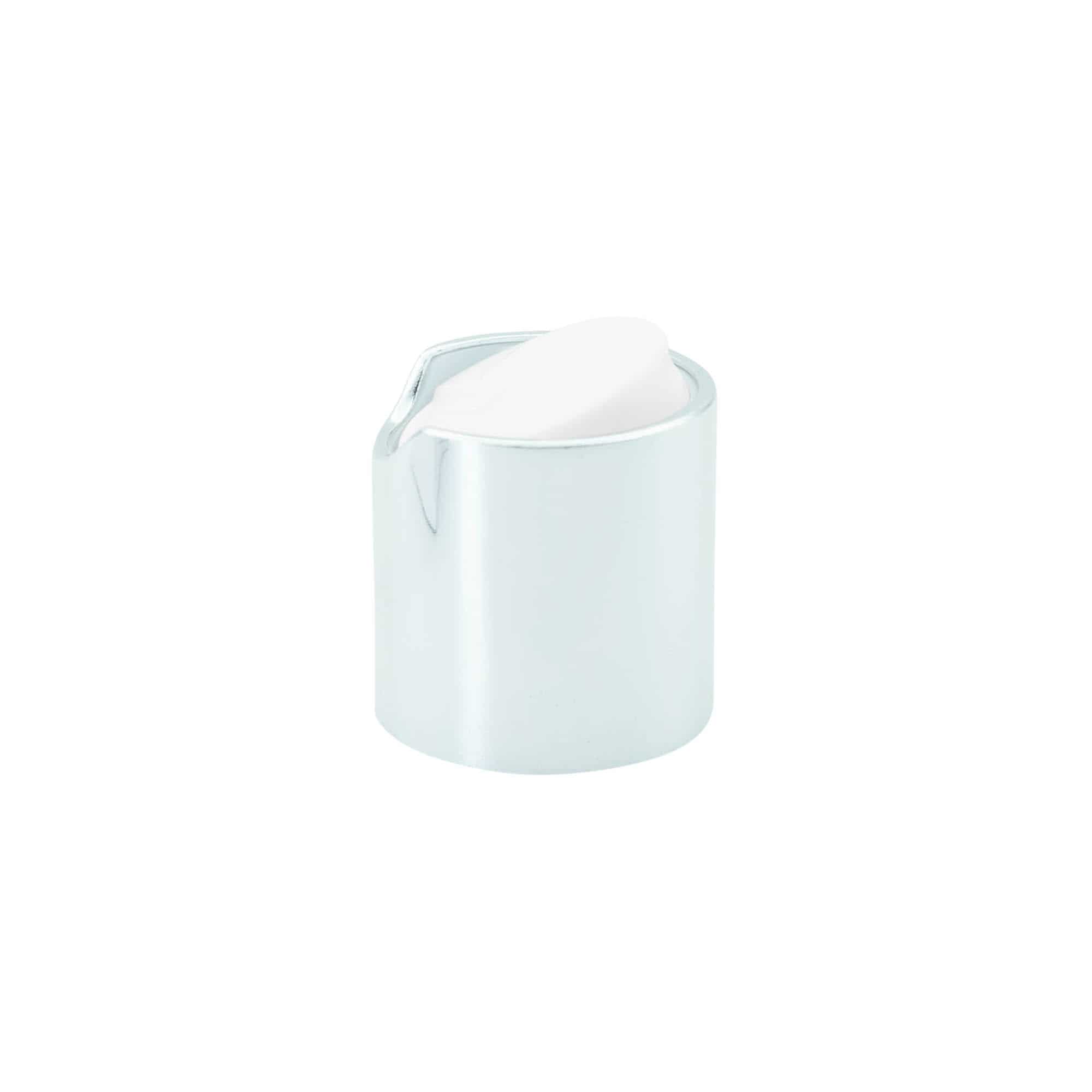 Schroefdop Disc Top, PP-kunststof, zilver, voor opening: 24/410