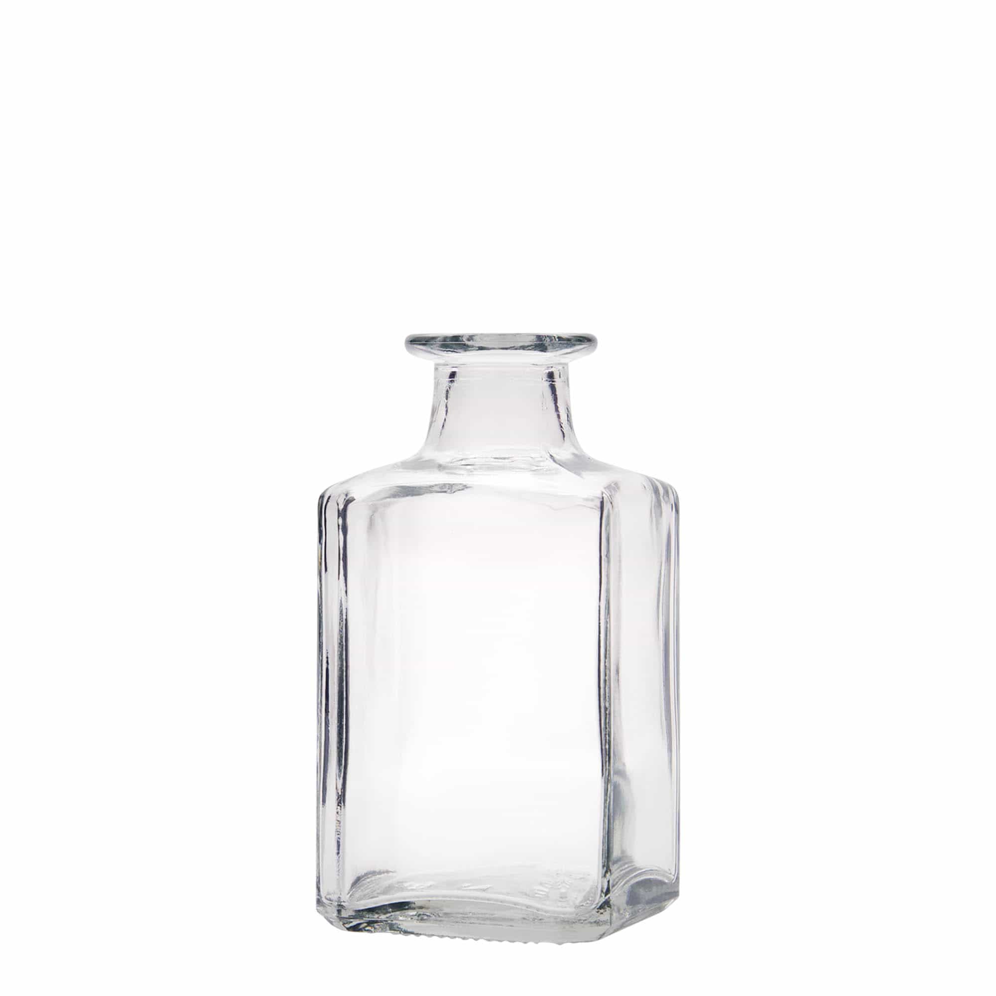 250 ml glazen fles 'Torben', vierkant, opening: kurk 250 ml glazen fles 'Torben', vierkant, opening: kurk