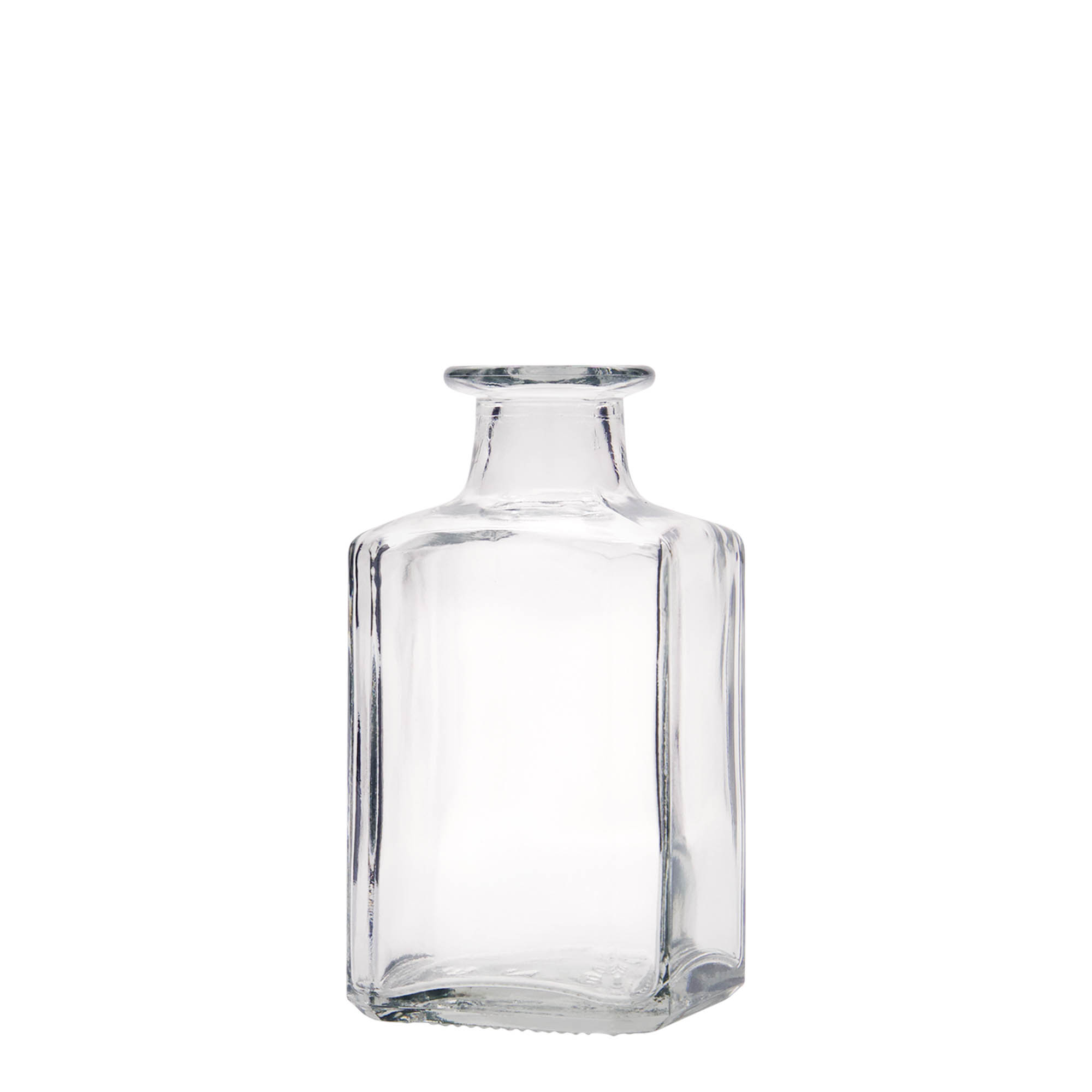 250 ml glazen fles 'Torben', vierkant, opening: kurk 250 ml glazen fles 'Torben', vierkant, opening: kurk