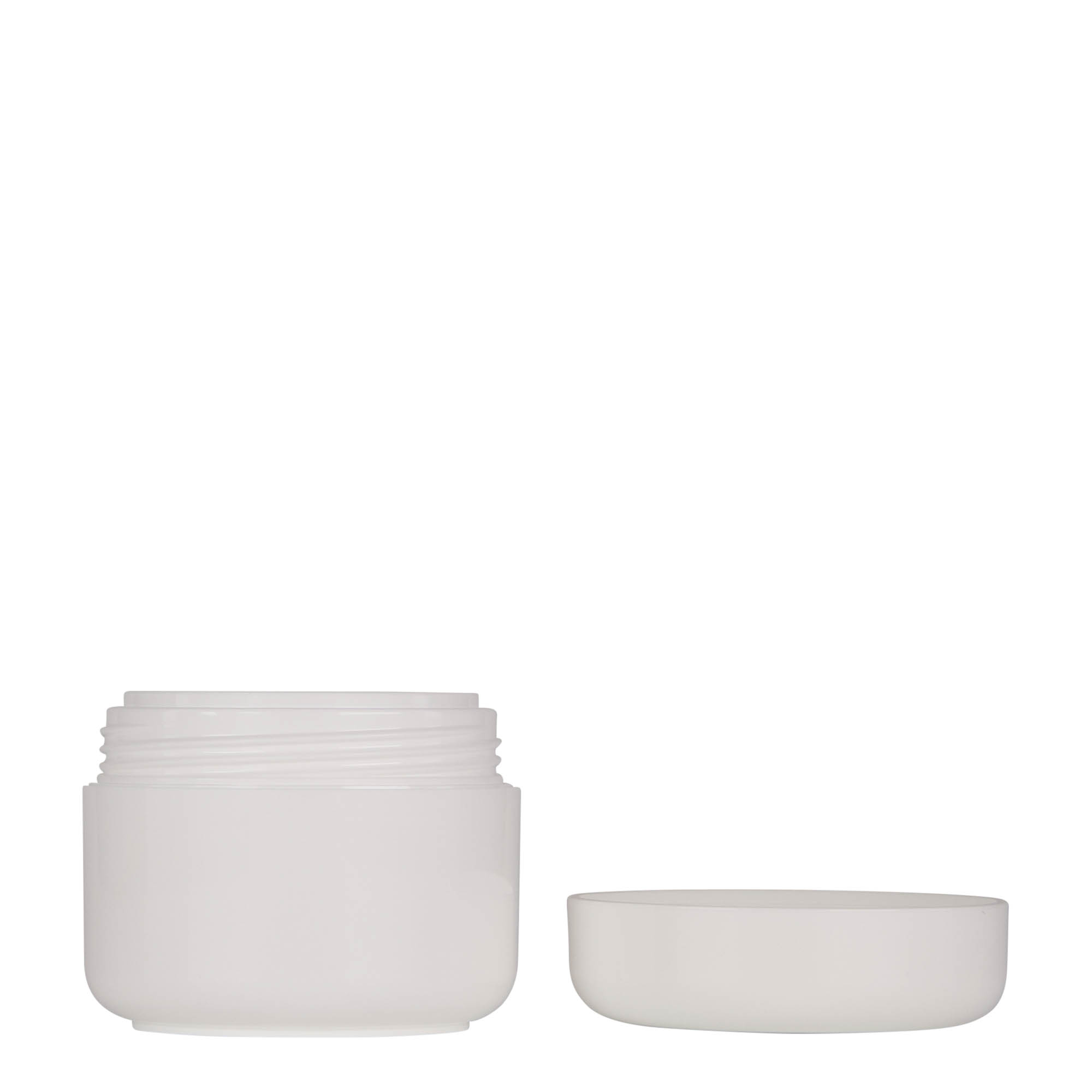 50 ml kunststofpot 'Bianca', PP, wit, opening: schroefdop