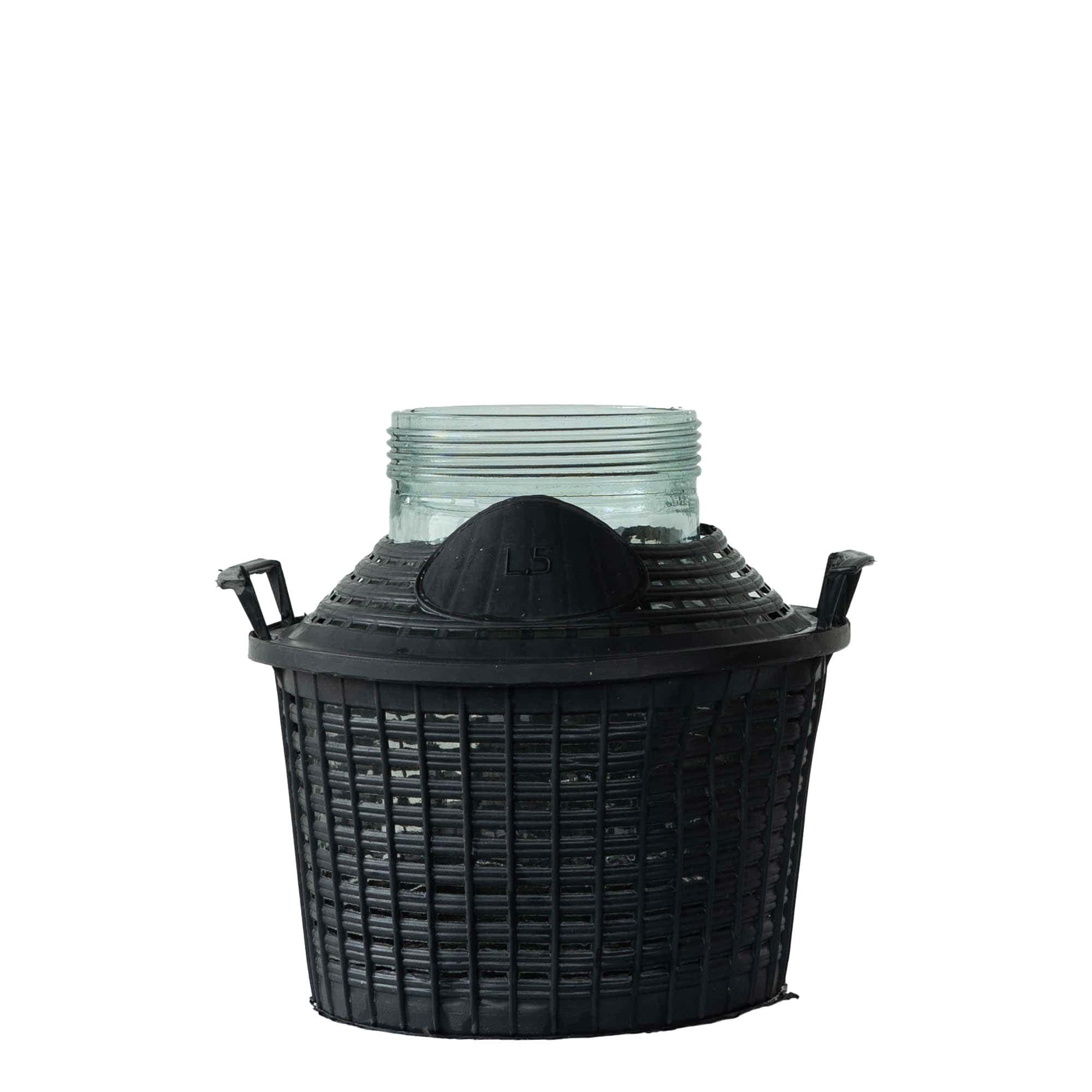 5 l ballonfles met brede hals, glas, opening: schroefdop