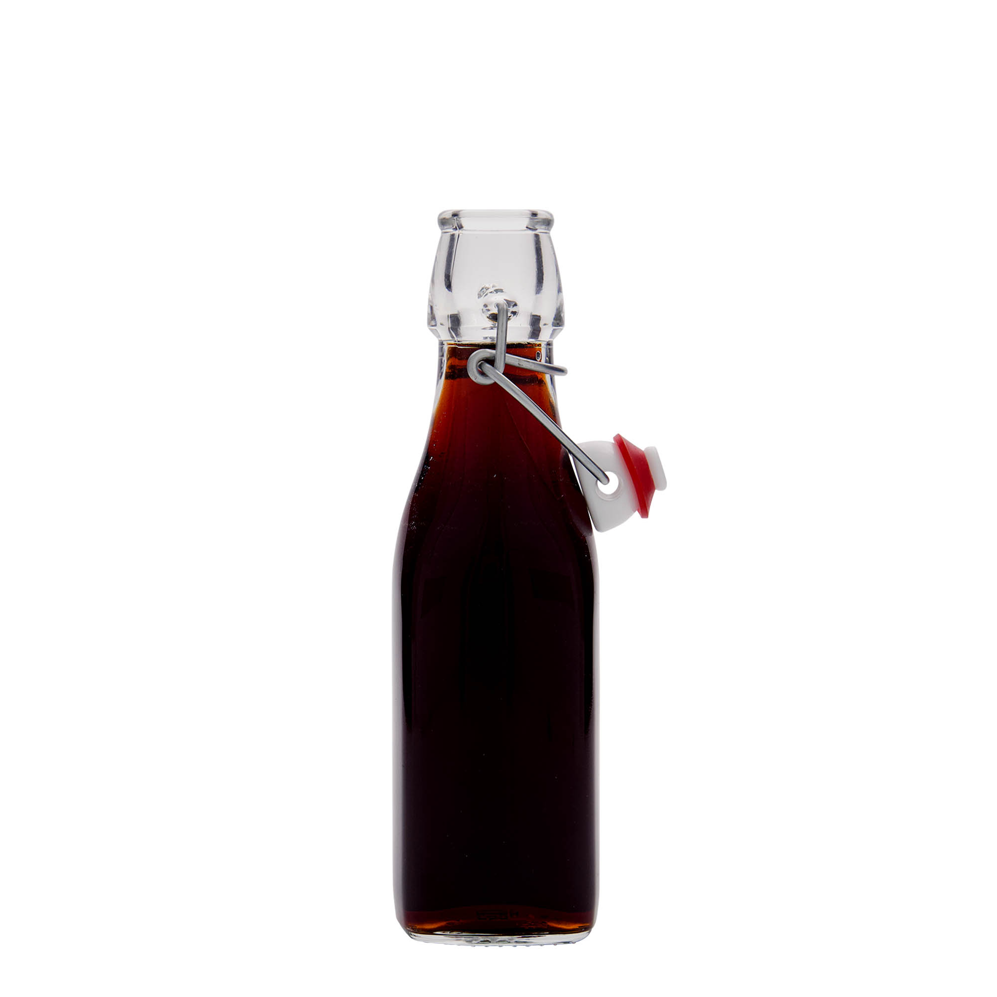 250 ml glazen fles 'Swing, vierkant, opening: beugelsluiting' 250 ml glazen fles 'Swing, vierkant, opening: beugelsluiting'