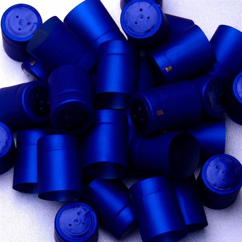 Krimpcapsule 32x41, pvc-kunststof, blauw