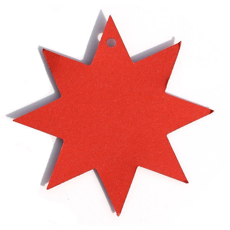Hangetiket ster, rood