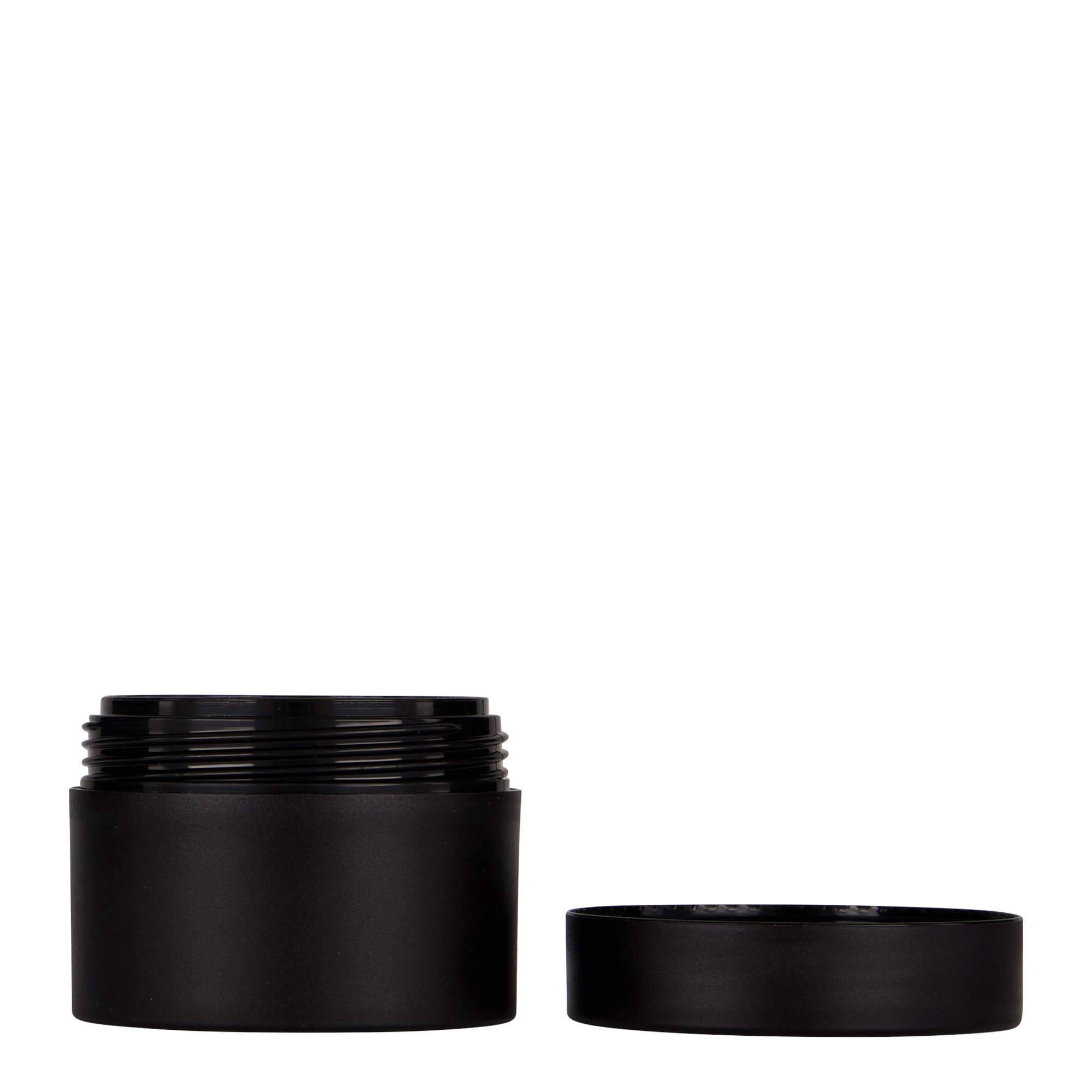 50 ml kunststofpot 'Antonella', PP, zwart, opening: schroefdop