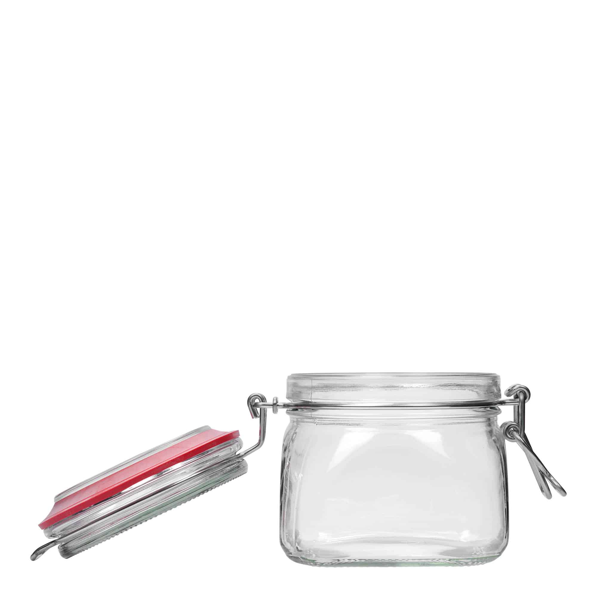 Pot met beugelsluiting, 550 ml, vierkant, monding: beugelsluiting