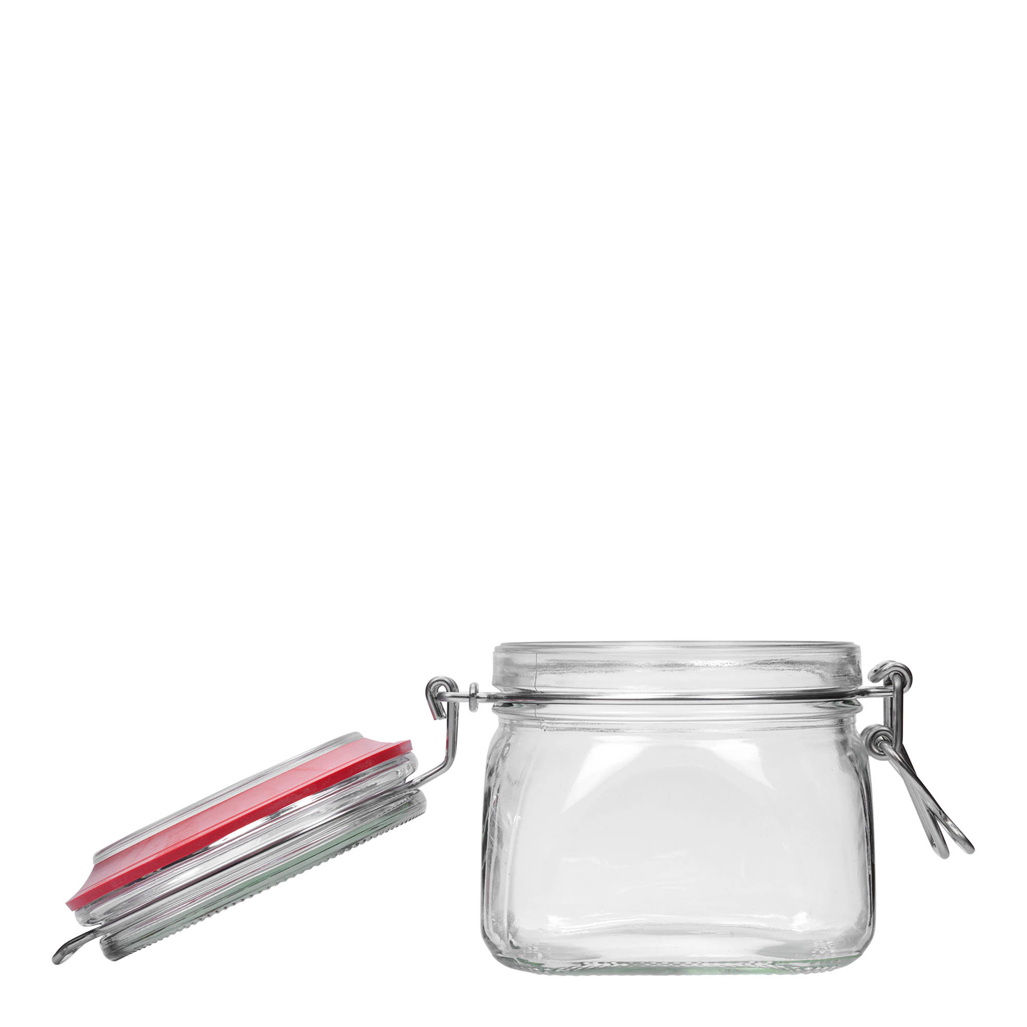 550 ml draadsluitingglas, vierkant, opening: draadsluitingsmechanisme