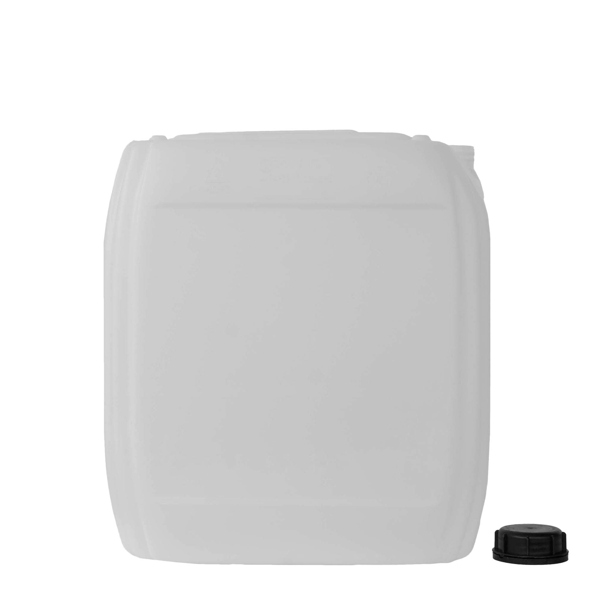 25 l kanister, rechthoekig, HDPE-kunststof, natuur, opening: ND 60