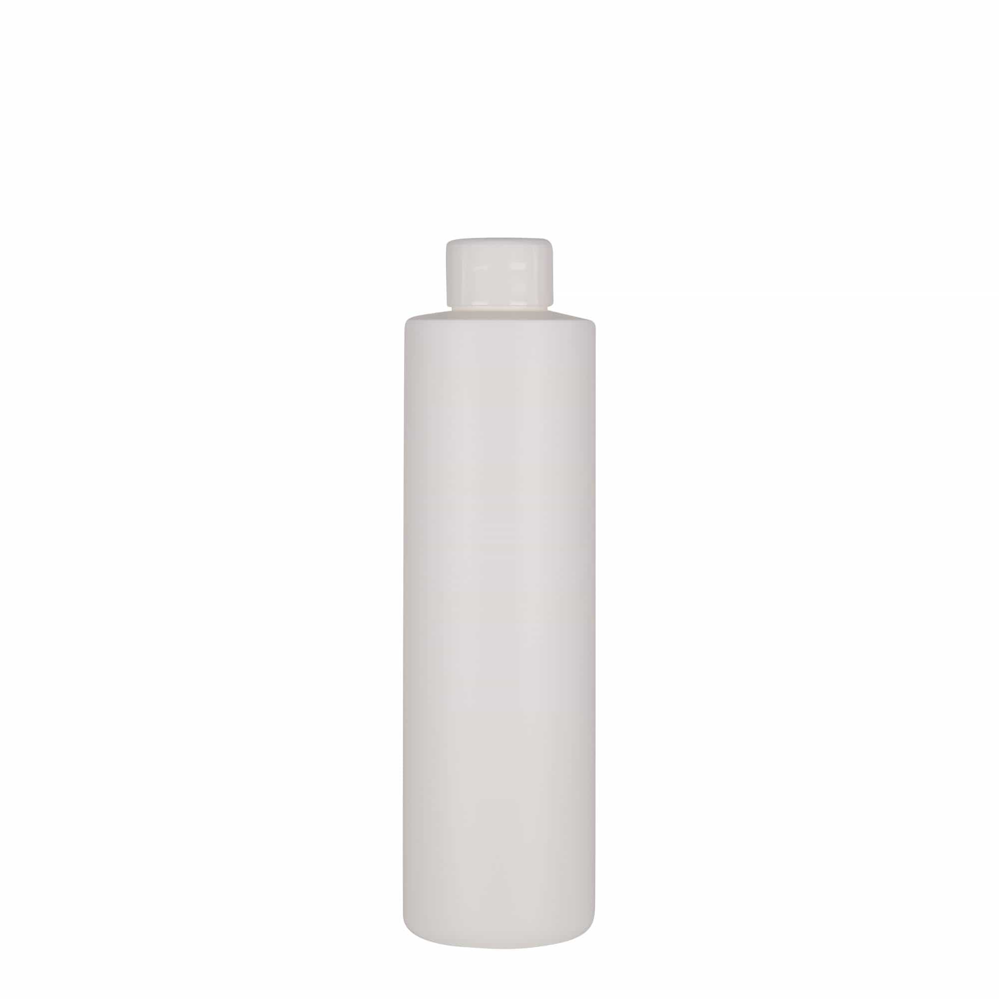250 ml kunststoffles 'Pipe', groen HDPE, wit, opening: 24/410