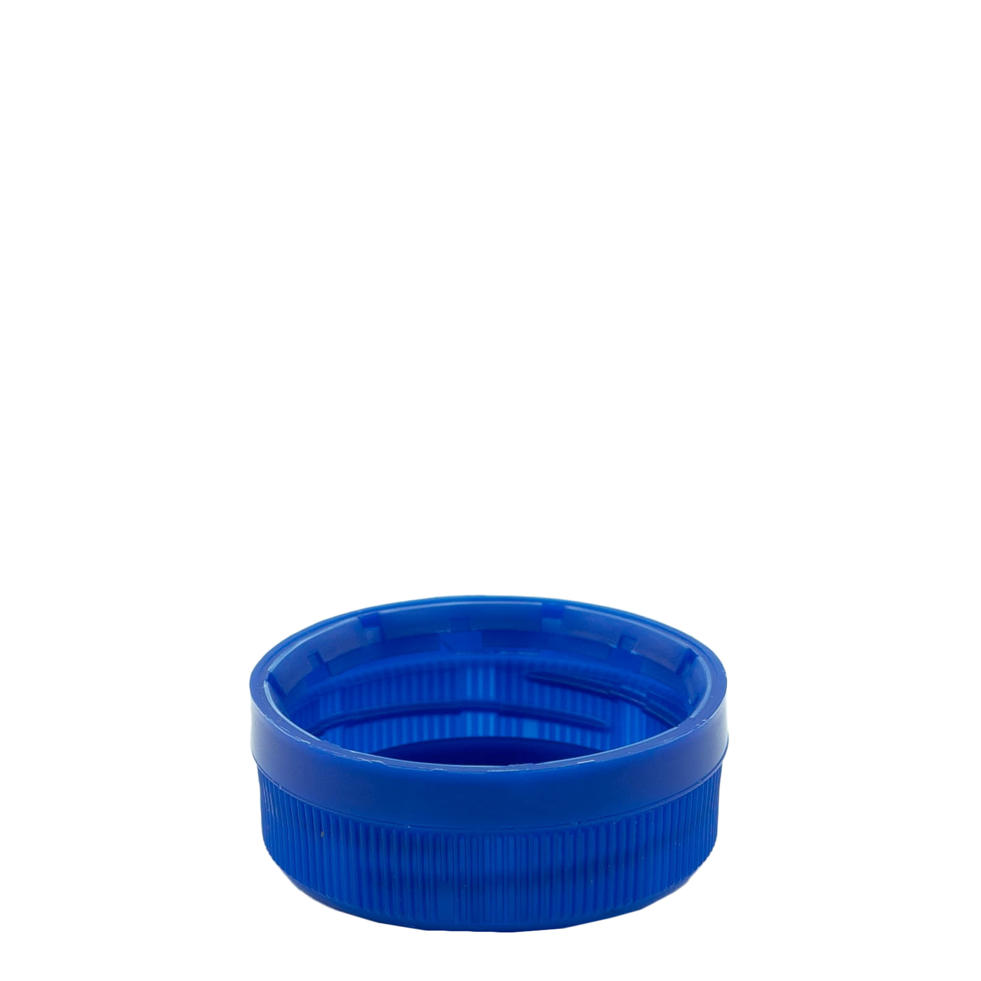 Schroefdop met dubbele schroefdraad, PE-kunststof, blauw, voor mondstuk: PET 38 mm Schroefdop met dubbele schroefdraad, PE-kunststof, blauw, voor mondstuk: PET 38 mm