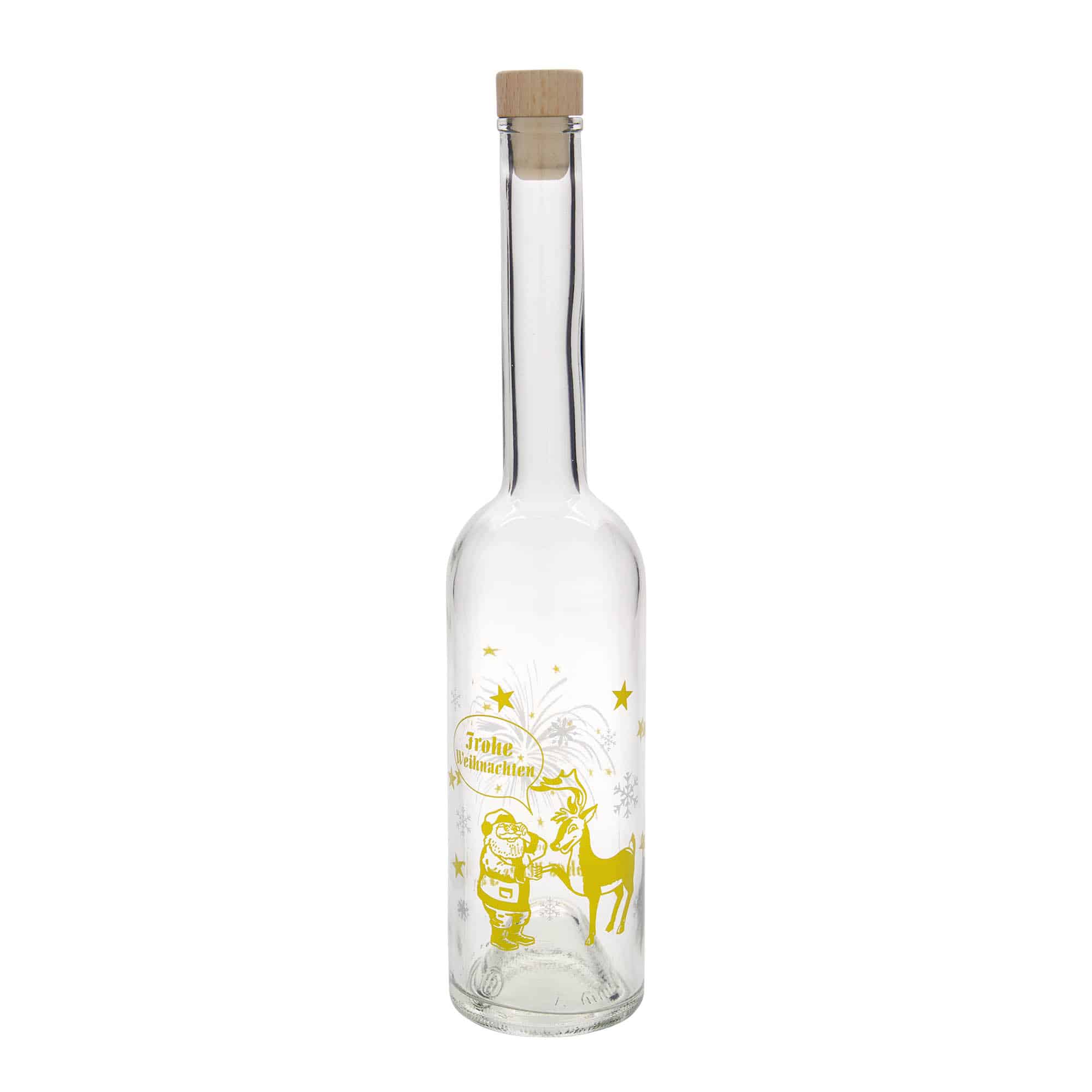 500 ml glazen fles 'Opera', motief: vuurwerk, opening: kurk