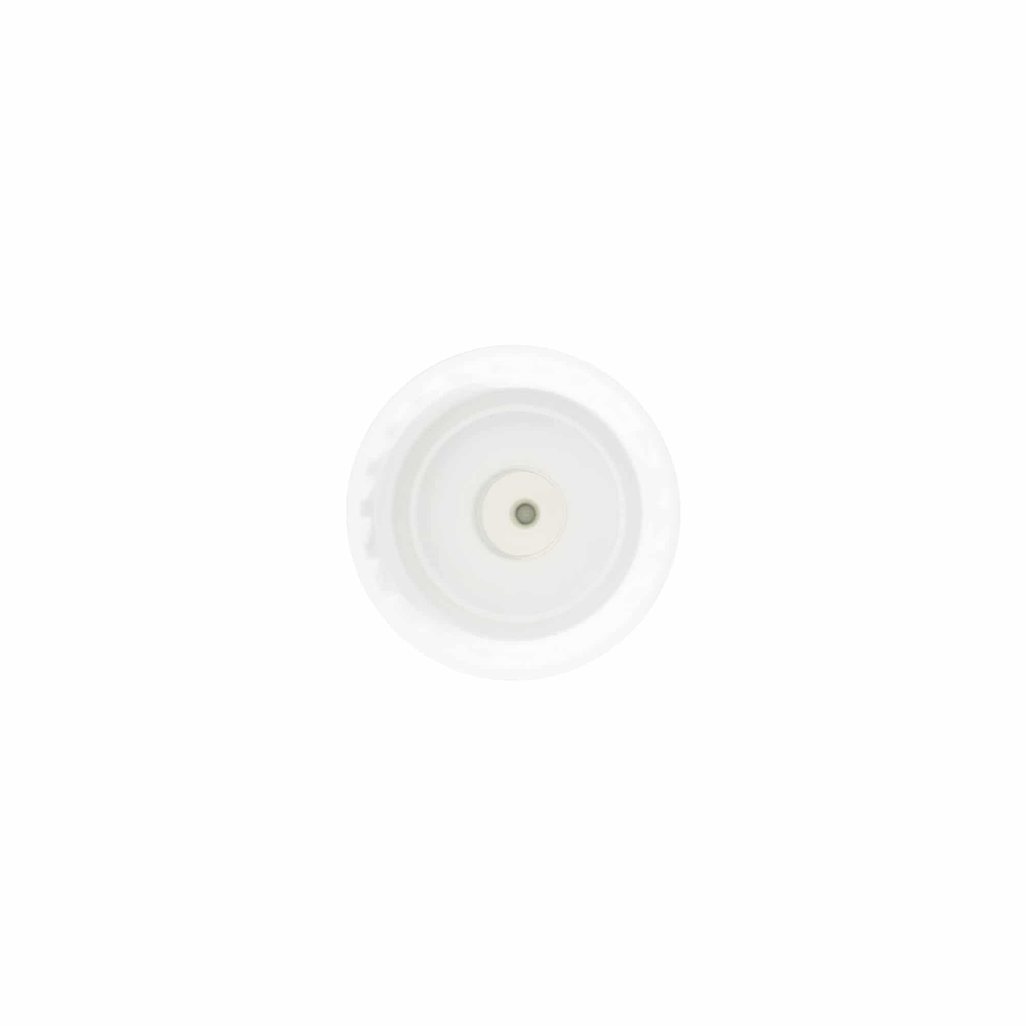 Schroefdop met applicator, PP-kunststof, wit, voor opening: 24/410