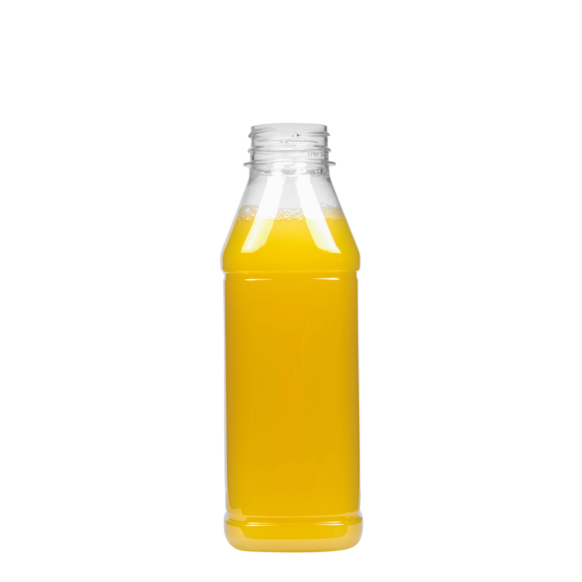 500 ml PET-fles 'Milk and Juice Carré', vierkant, kunststof, hals: 38 mm