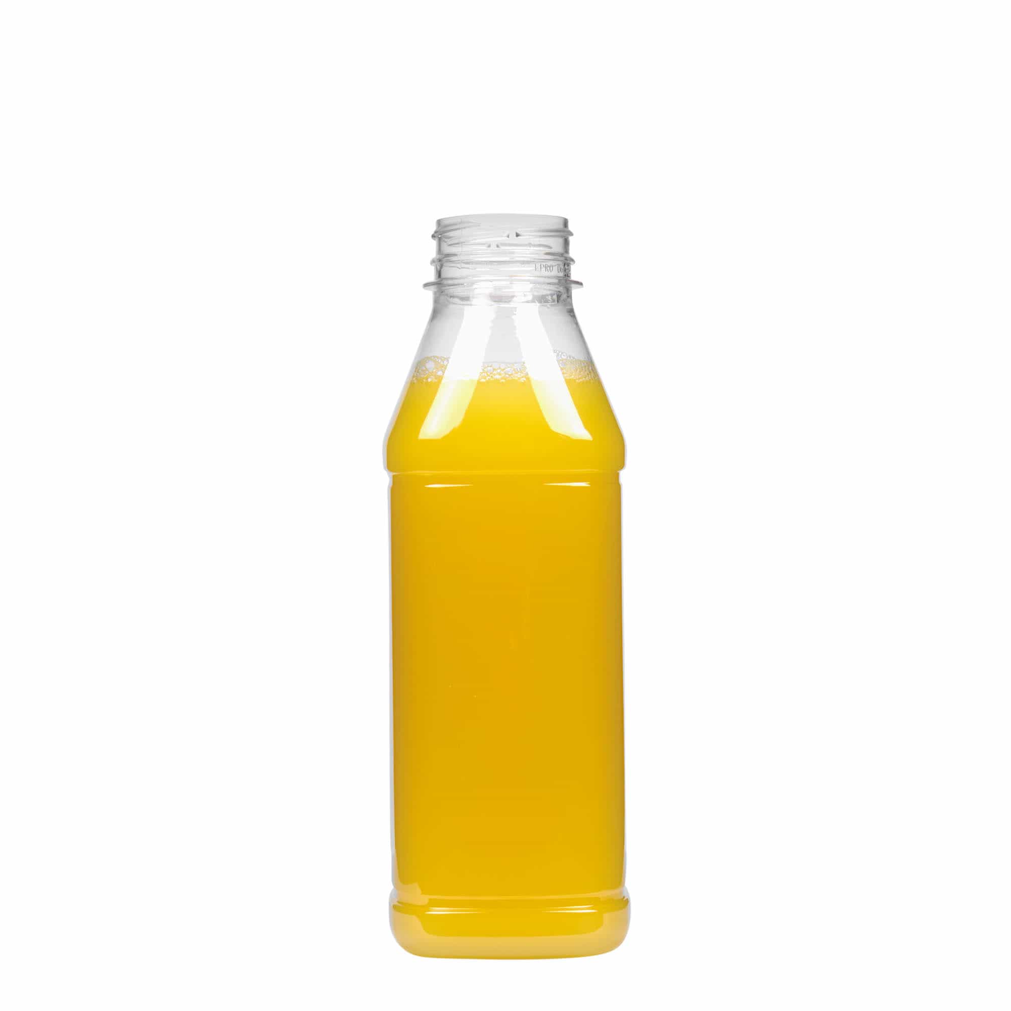 500 ml PET-fles 'Milk and Juice Carré', vierkant, kunststof, hals: 38 mm 500 ml PET-fles 'Milk and Juice Carré', vierkant, kunststof, hals: 38 mm
