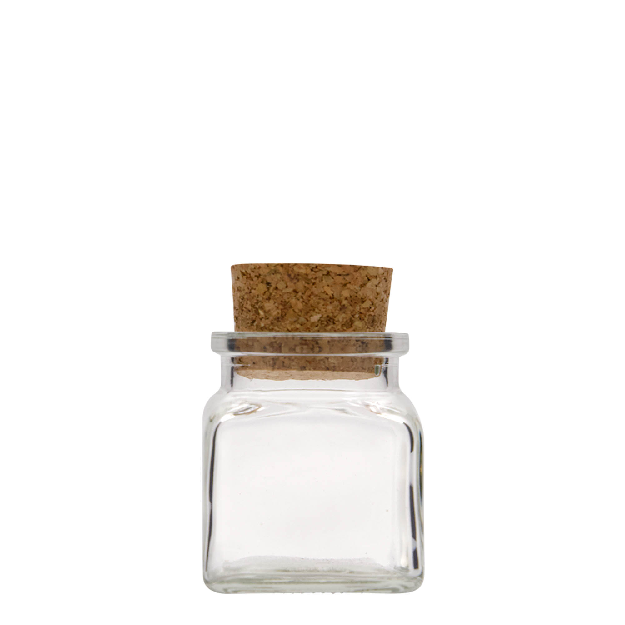 120 ml kurkglas, vierkant, opening: kurk
