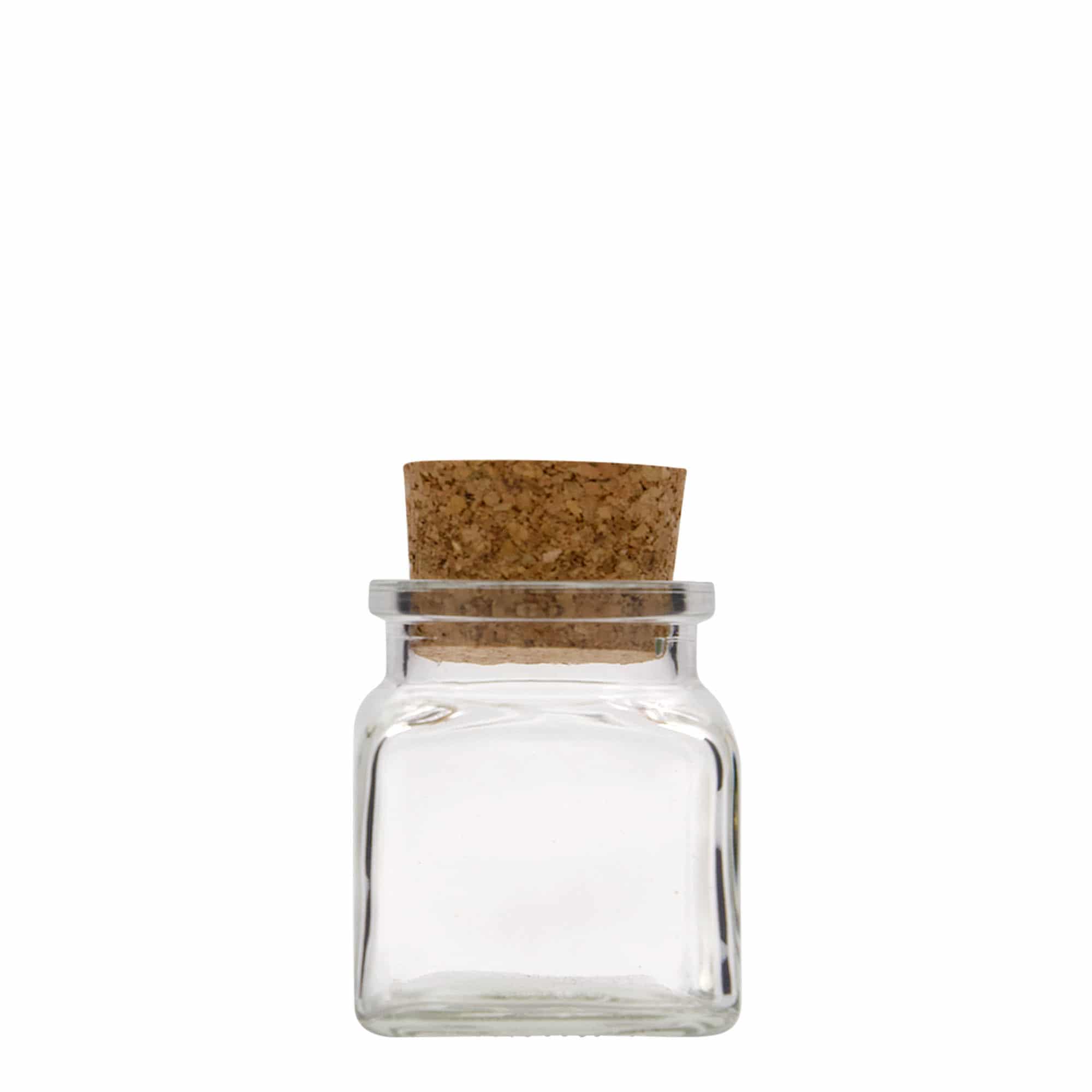 120 ml kurkglas, vierkant, opening: kurk