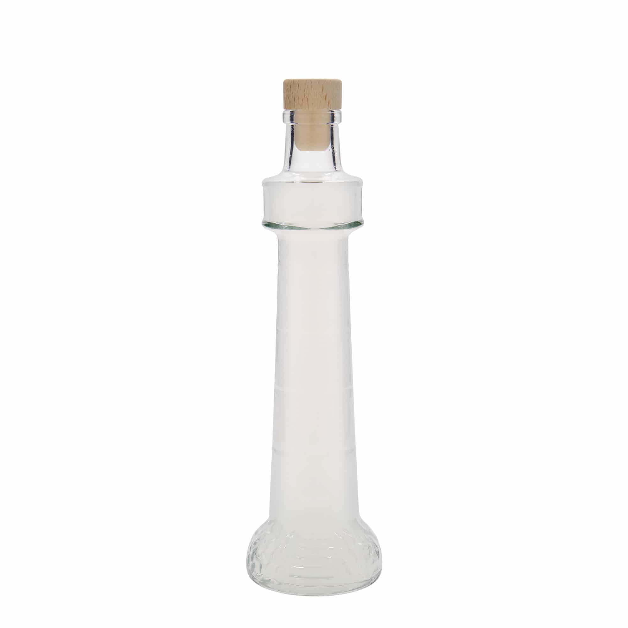 200 ml glazen fles 'Leuchtturm', opening: kurk