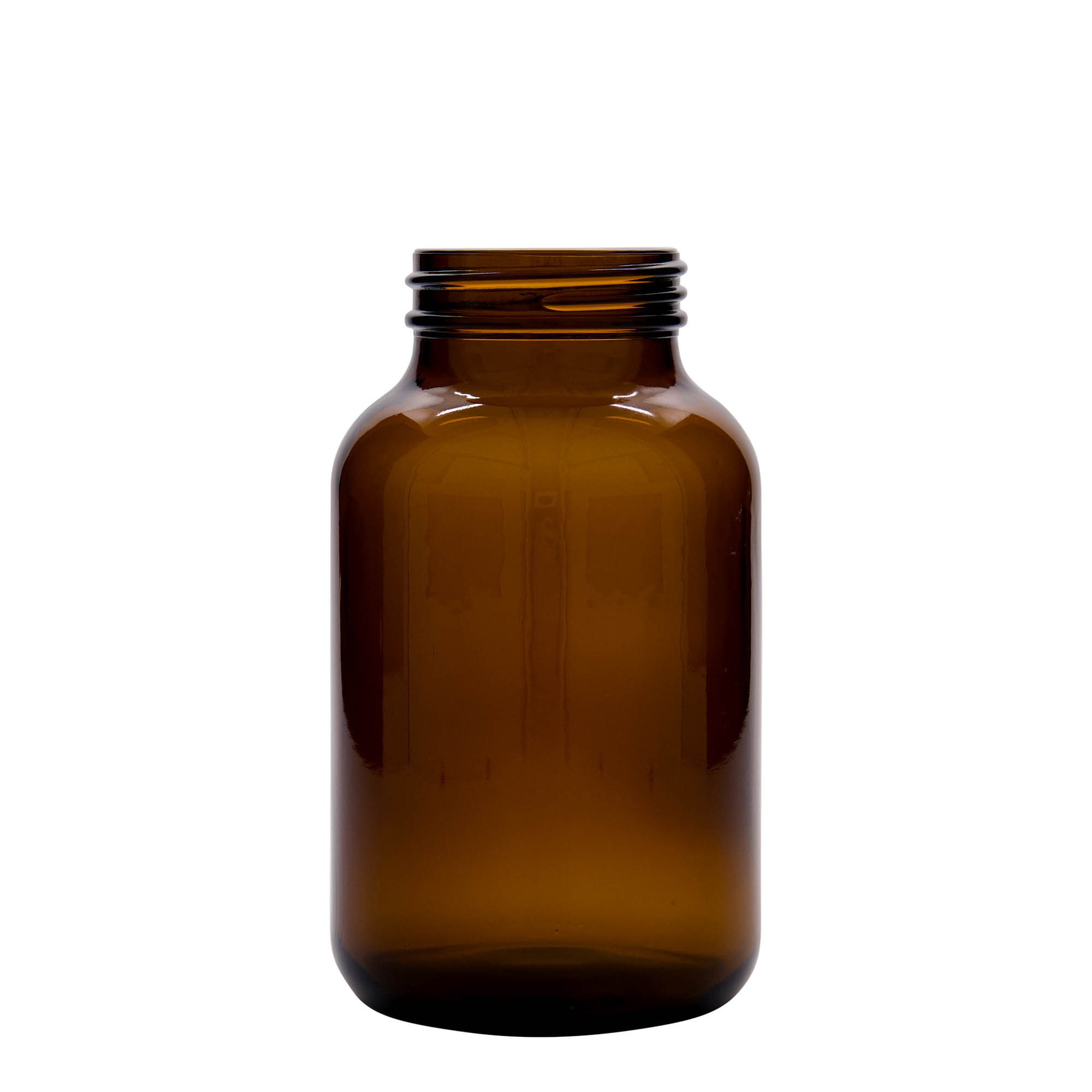 1.000 ml wijdehalsglas, bruin, opening: DIN 68