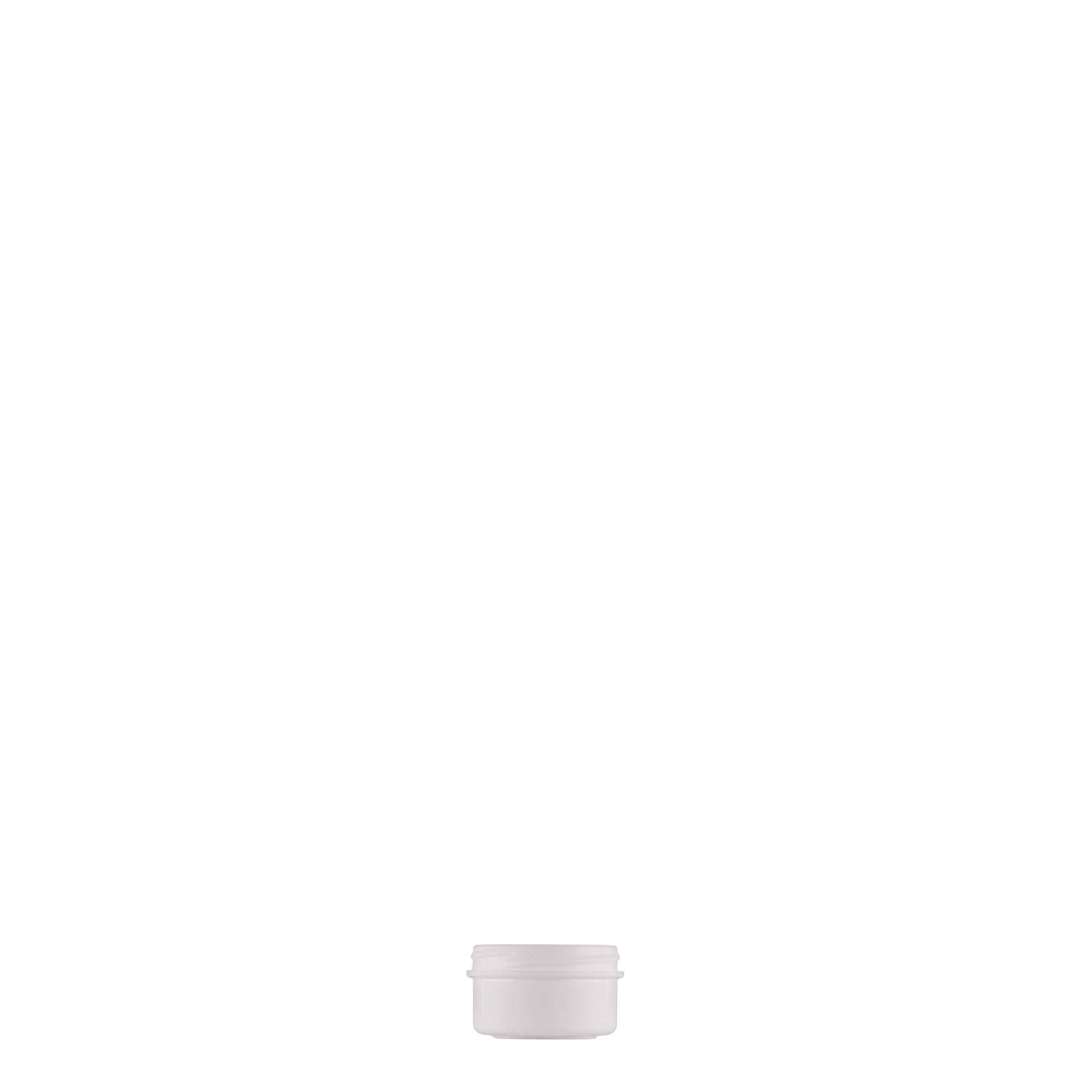 Plastic pot 'White Line', 6 ml, PP, wit, monding: schroefsluiting Plastic pot 'White Line', 6 ml, PP, wit, monding: schroefsluiting