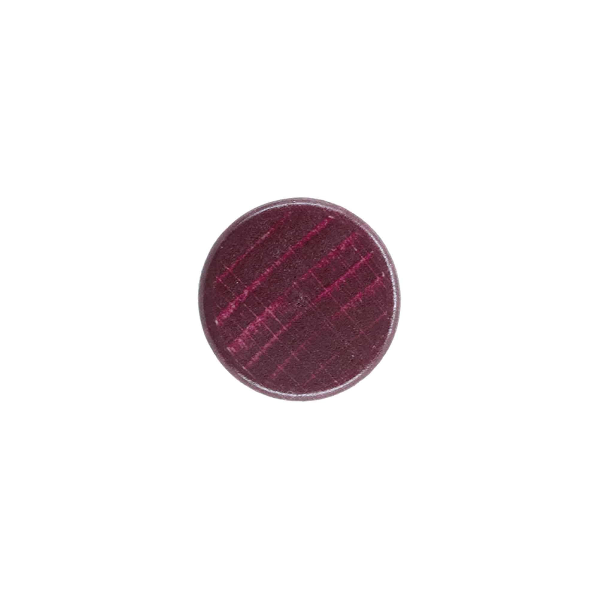 Handkurk 19 mm, hout/kunststof, bordeauxrood, voor monding: kurk