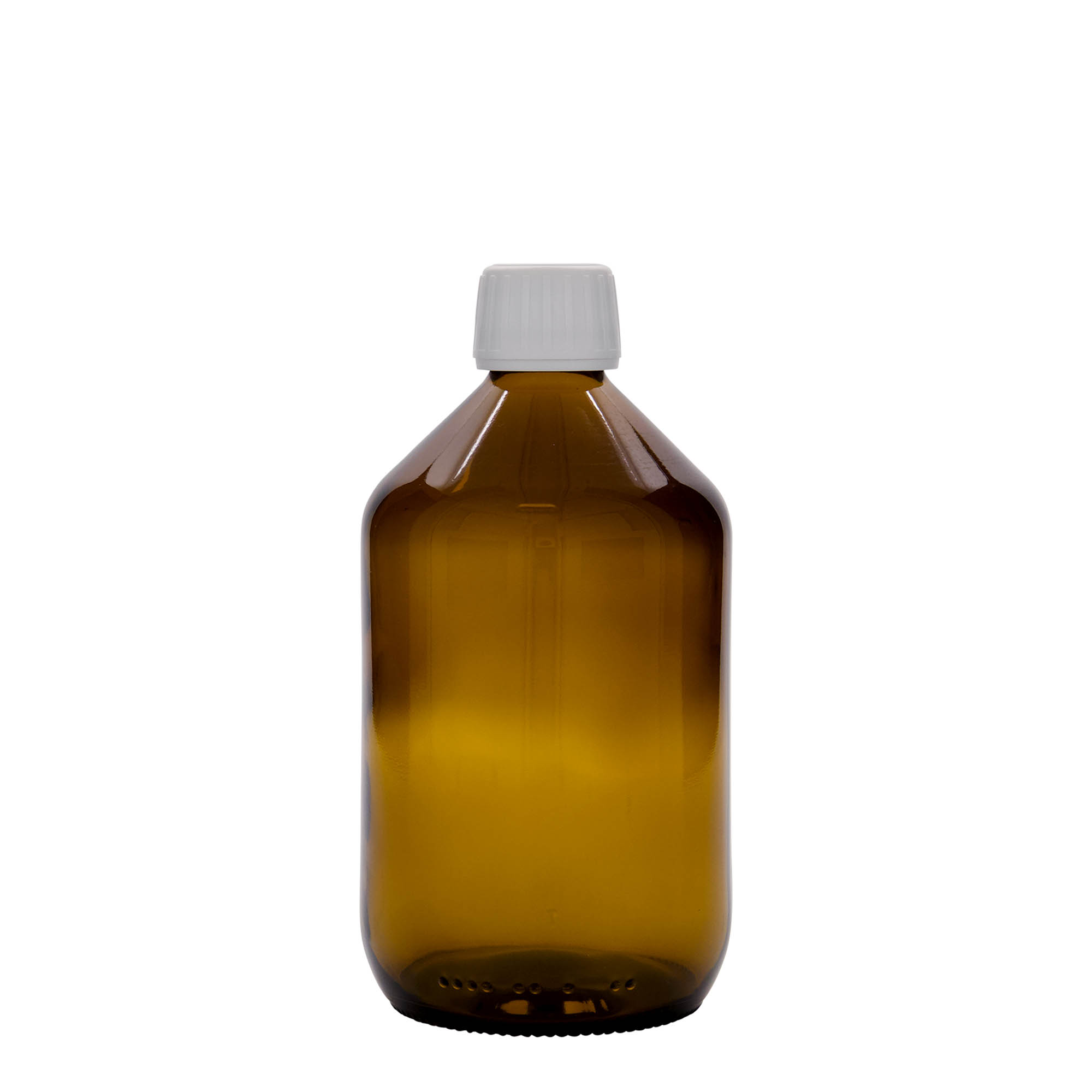 500 ml medische fles, bruin, glas, opening: PP 28 500 ml medische fles, bruin, glas, opening: PP 28