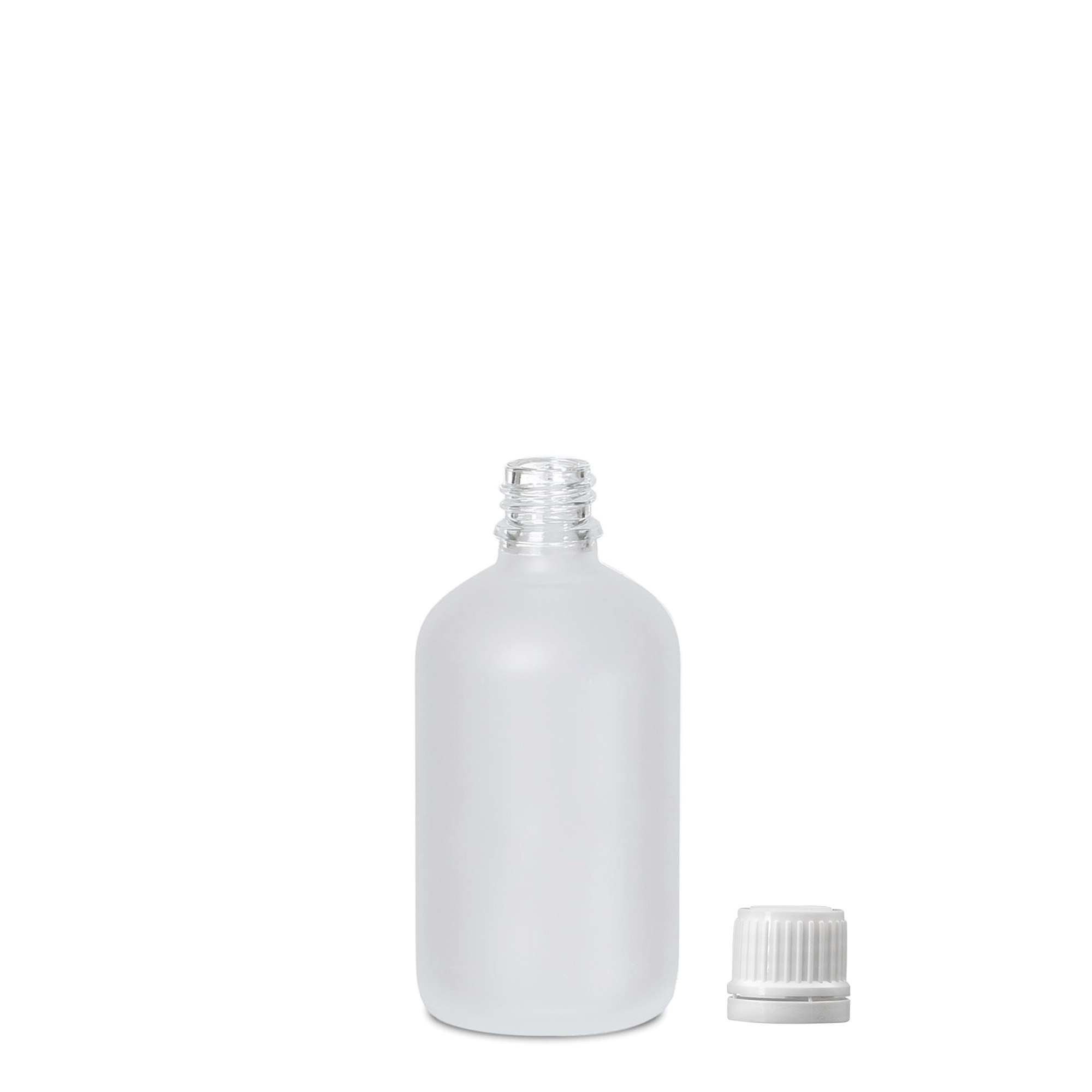 100 ml medicijnflesje, glas, mat, opening: DIN 18 100 ml medicijnflesje, glas, mat, opening: DIN 18