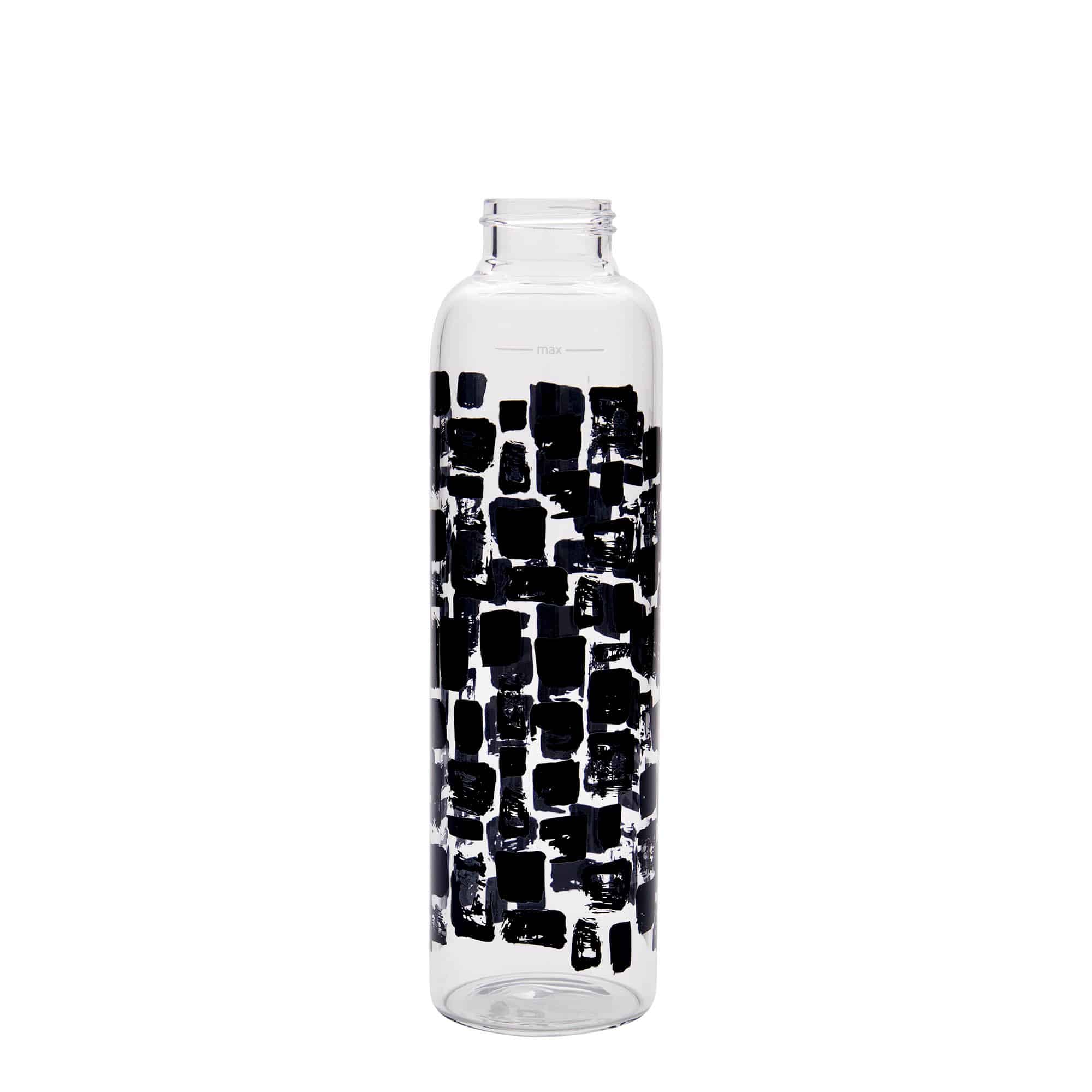 500 ml drinkfles 'Perseus - Zwarte rechthoeken', opening: schroefdop 500 ml drinkfles 'Perseus - Zwarte rechthoeken', opening: schroefdop
