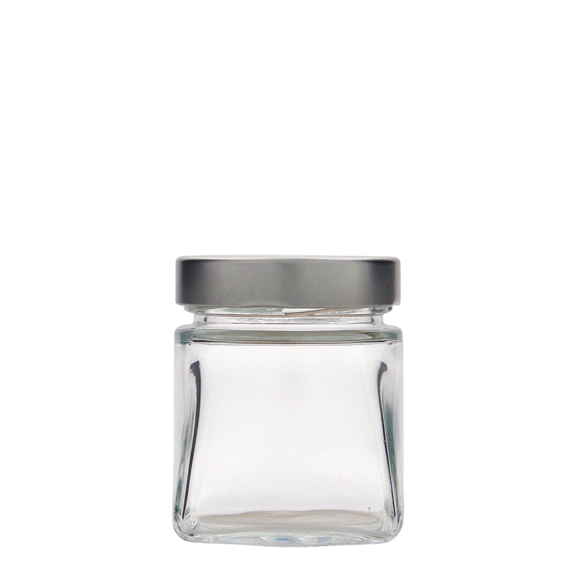 212 ml vierkant glas 'Luxor', opening: Deept-Twist-Off (DTO 63)