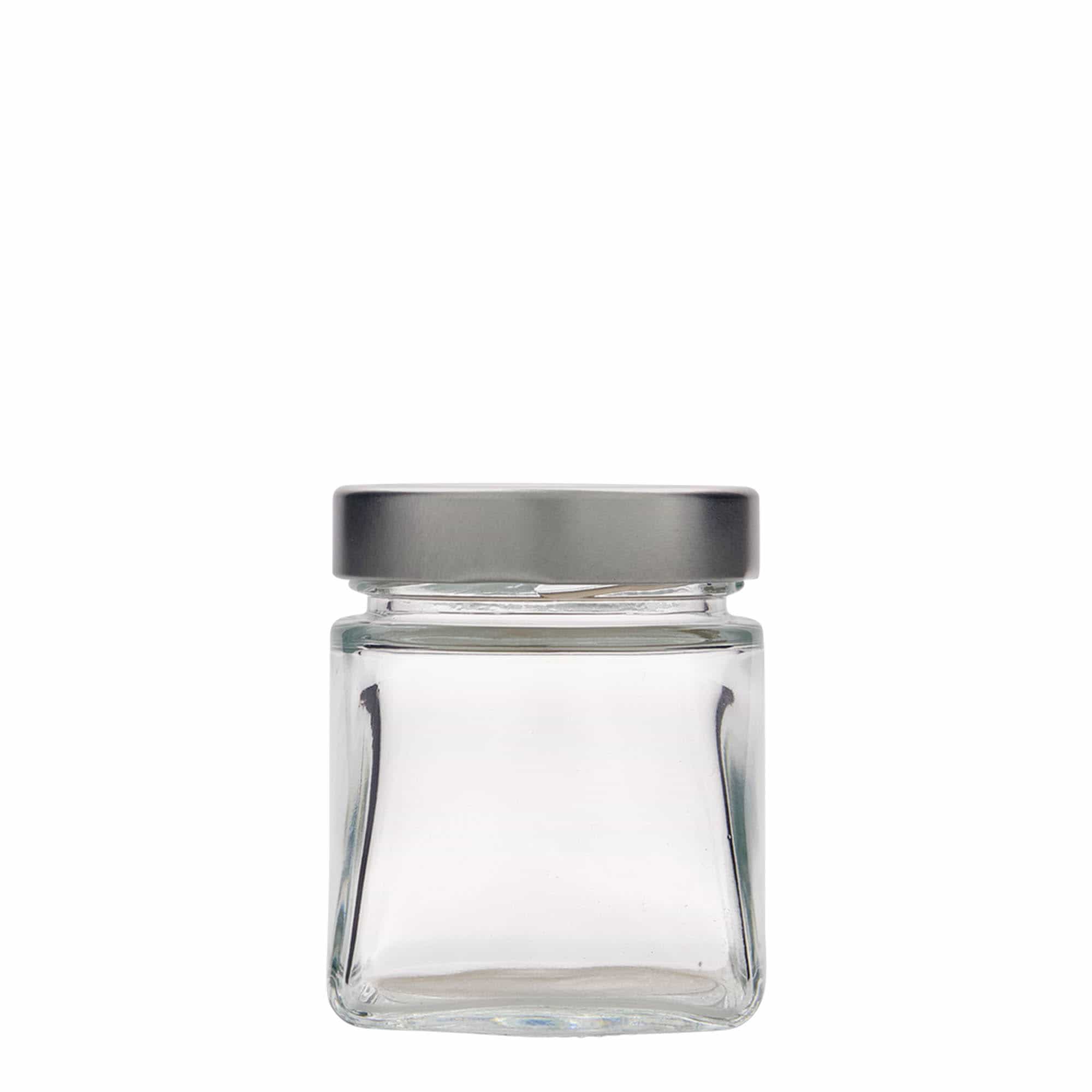 212 ml vierkant glas 'Luxor', opening: Deept-Twist-Off (DTO 63)